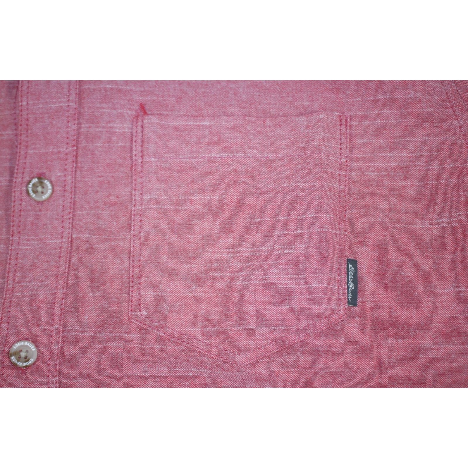 Eddie Bauer Eddie Bauer Grifton Short Sleeve Cotton Button Down Shirt Red Men's L Size US L / EU 52-54 / 3 - 3 Thumbnail