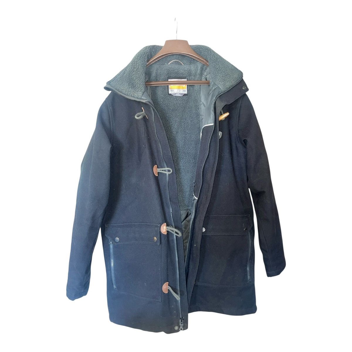 Merrell Merrell Womens Large Hooded Wool Navy Blue Toggle coat Size L / US 10 / IT 46 - 1 Thumbnail