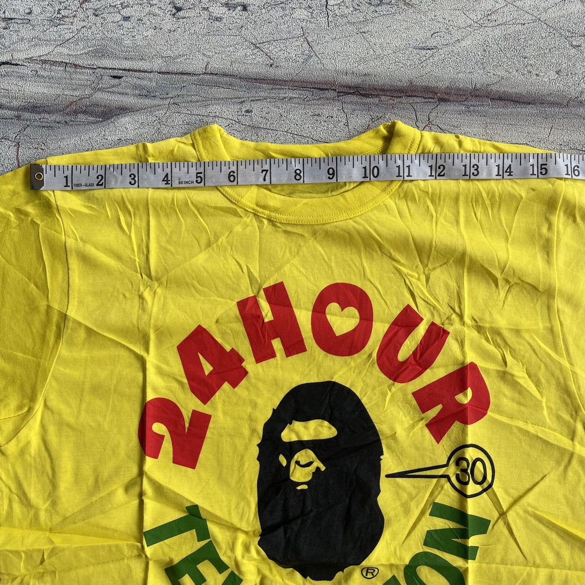 Japanese Brand DS SET OF 2 Bape 24 hour television “ orange L yellow S “ Size US L / EU 52-54 / 3 - 14 Thumbnail