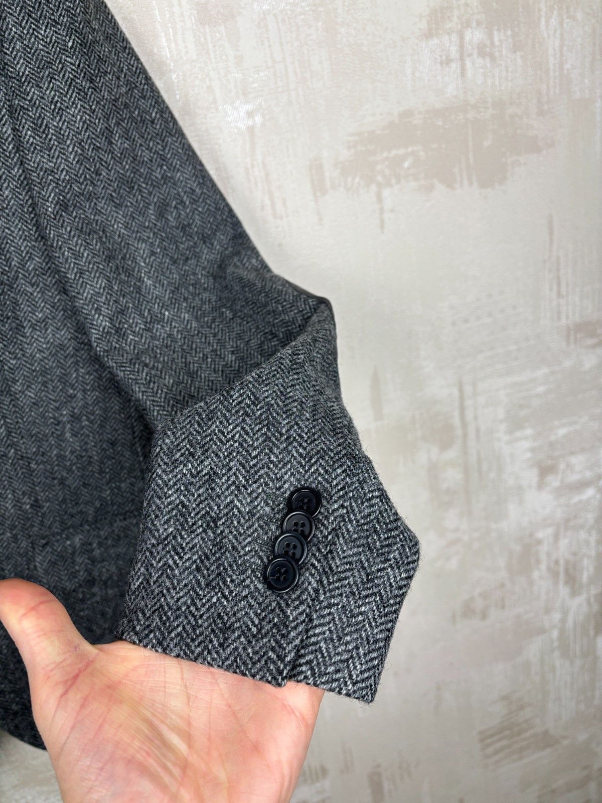 H&M H&M Moon Wool Tweed Herringbone Elbow Pads Blazer EU 48 Size 38R - 7 Thumbnail