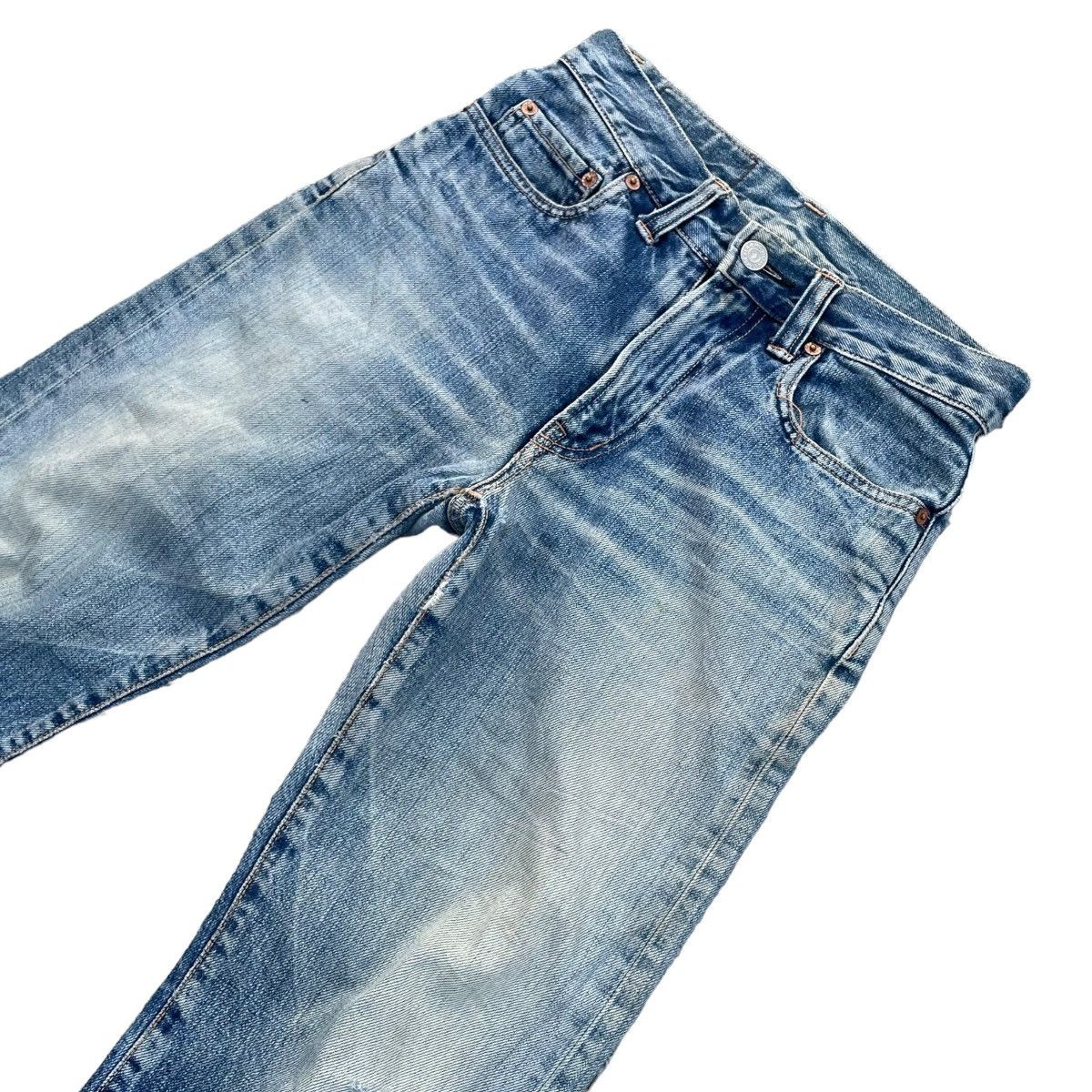 Blue Blue Japan 🇯🇵 VINTAGE BLUE BLUE JAPAN DISTRESSED DENIM PANTS Size 27" / US 4 / IT 40 - 2 Thumbnail
