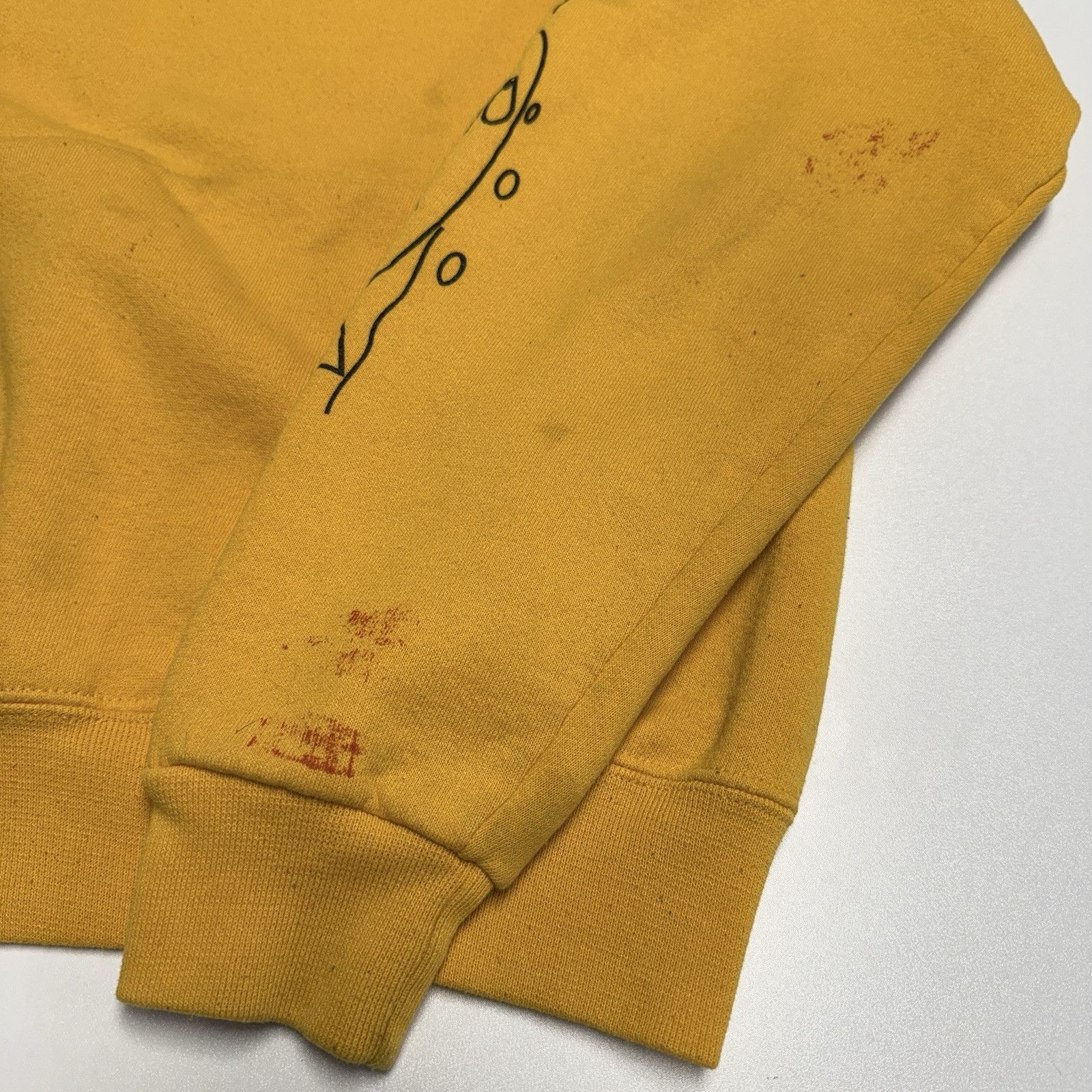 Vintage Vintage Bod Swimming Hoodie Sweatshirt Mens Small Yellow Y2K Size US S / EU 44-46 / 1 - 8 Thumbnail