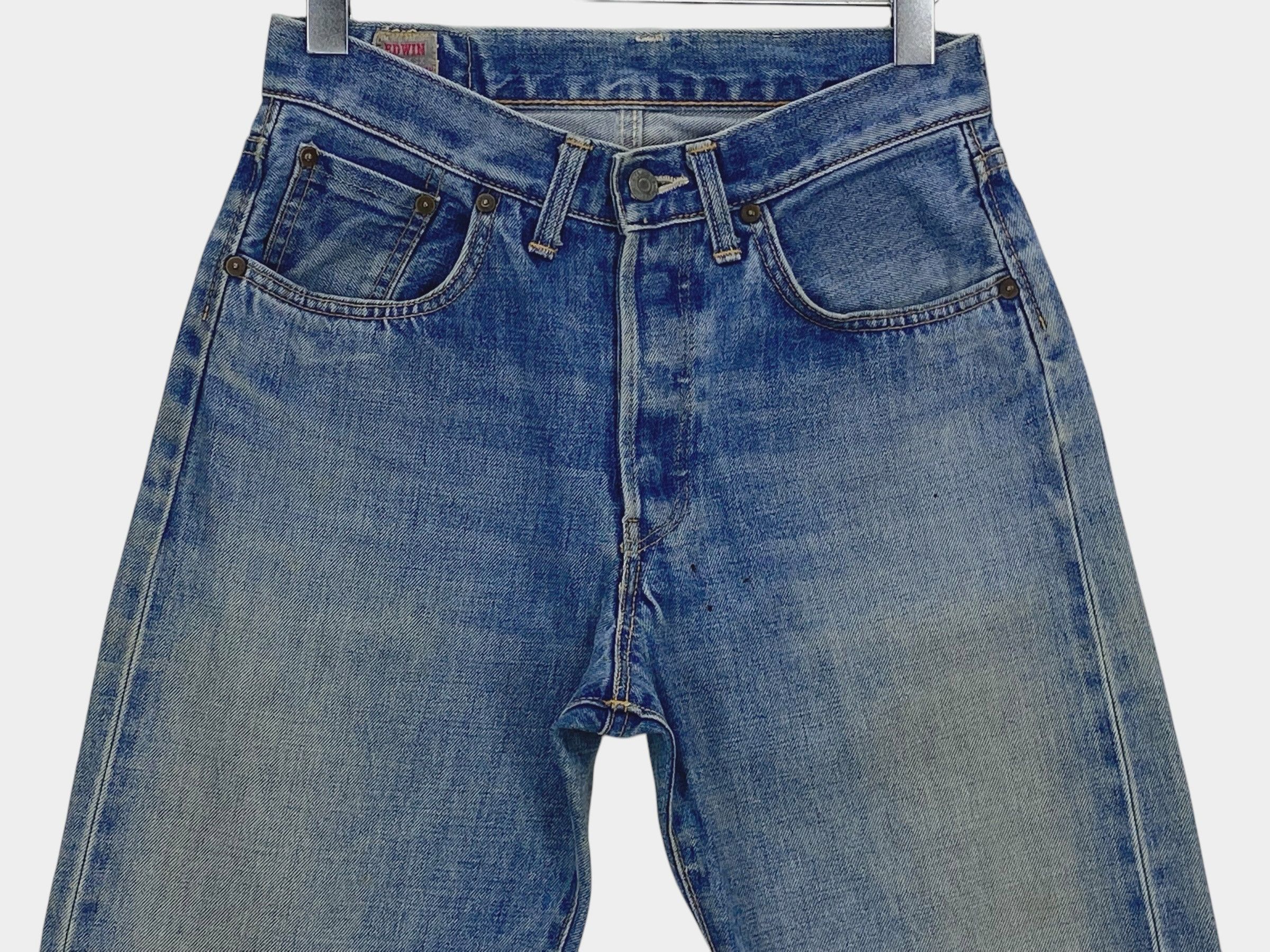 Edwin Edwin Selvedge Denim Jeans Light Wash Selvedge Pants Japan Size US 27 - 4 Thumbnail