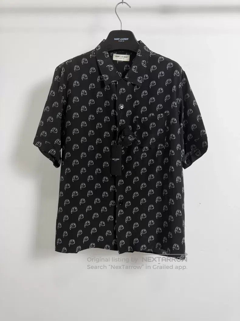 Saint Laurent Paris Saint Laurent Paris Size 39 Black Mulberry Silk Vampire Fa Size US S / EU 44-46 / 1 - 1 Thumbnail