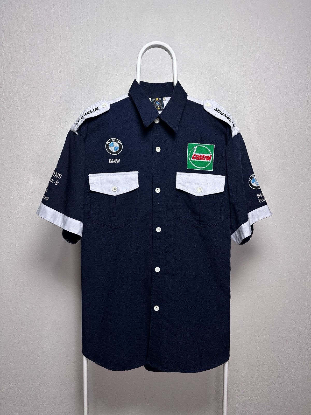 BMW BMW Vintage Williams Team F1 Racing Michelin Shirt Button Up Size US XXL / EU 58 / 5 - 1 Thumbnail