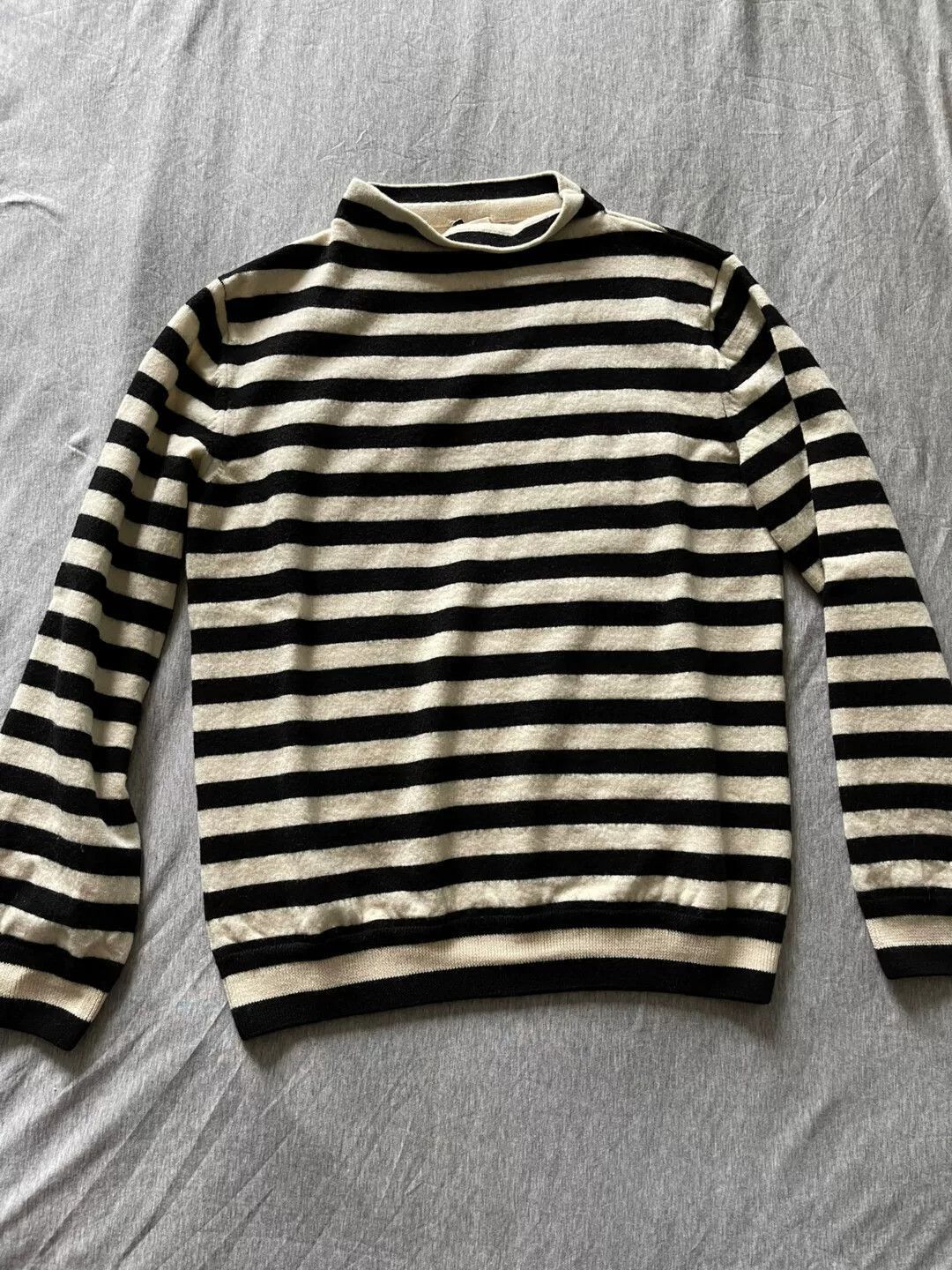 Saint Laurent Paris Saint Laurent Striped Half Neck Sweater. Size US L / EU 52-54 / 3 - 1 Thumbnail