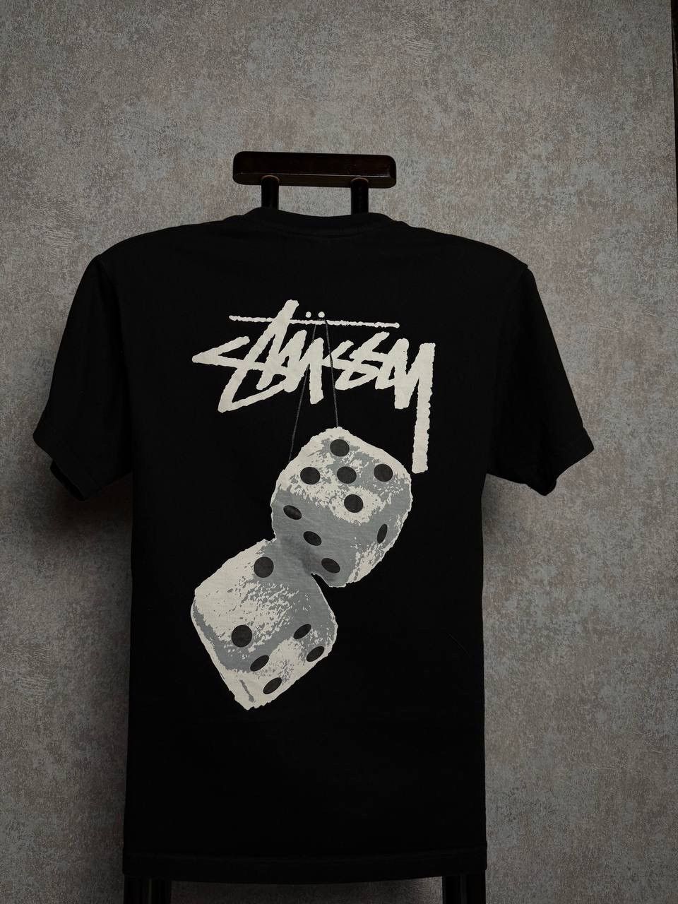Stussy STUSSY BLACK FUZZY DICE TEE | Grailed