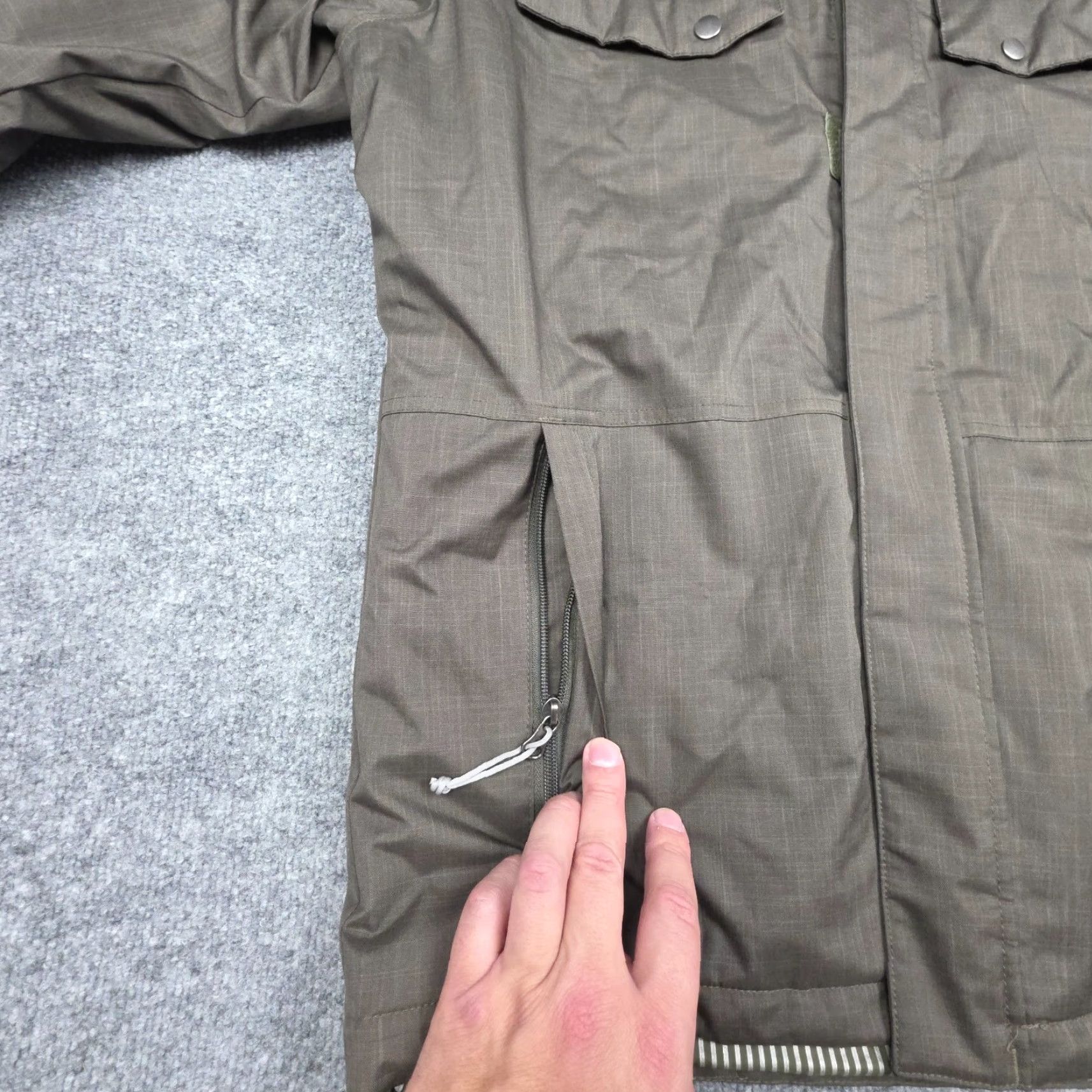 Rains Columbia Thermal Coil Jacket Mens Medium Beige Rain Coat Zip Lined Warm Hiking Winter Autumn Casual Travel Regular Fit Men Size US M / EU 48-50 / 2 - 6 Thumbnail