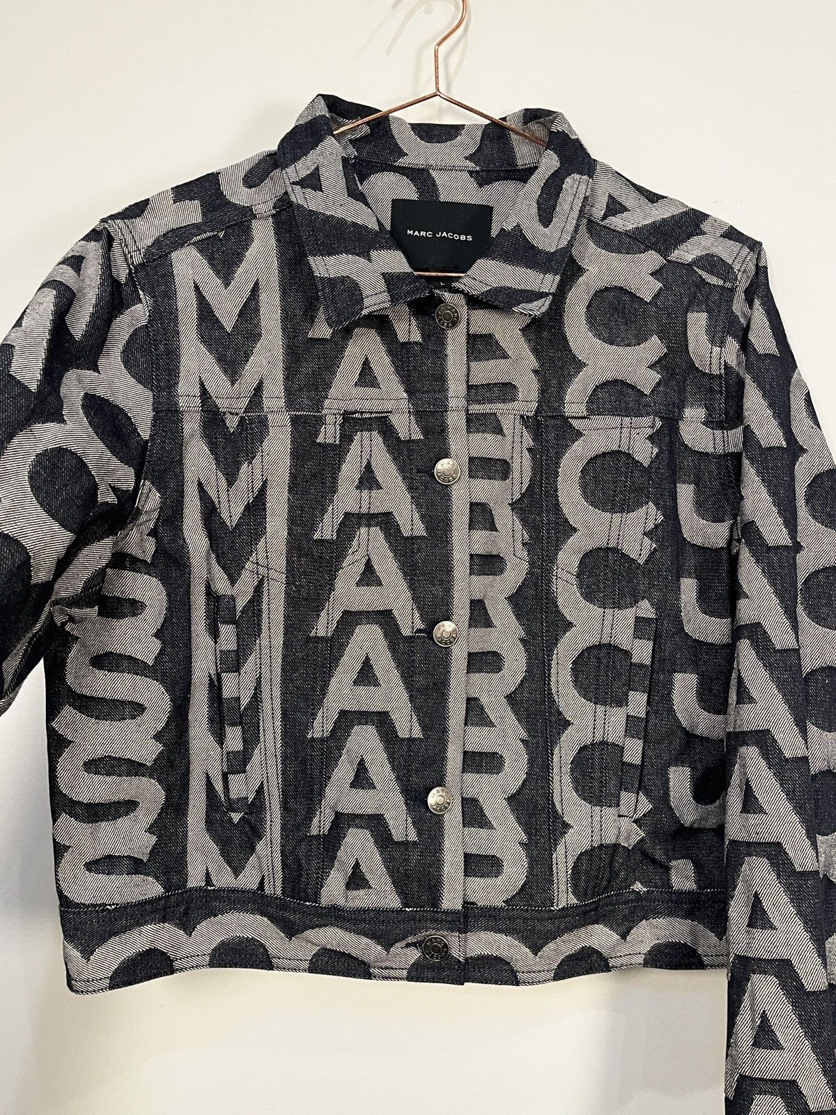 Marc Jacobs Marc Jacobs Raw Denim Monogram Jacket (unisex) Size US L / EU 52-54 / 3 - 3 Thumbnail