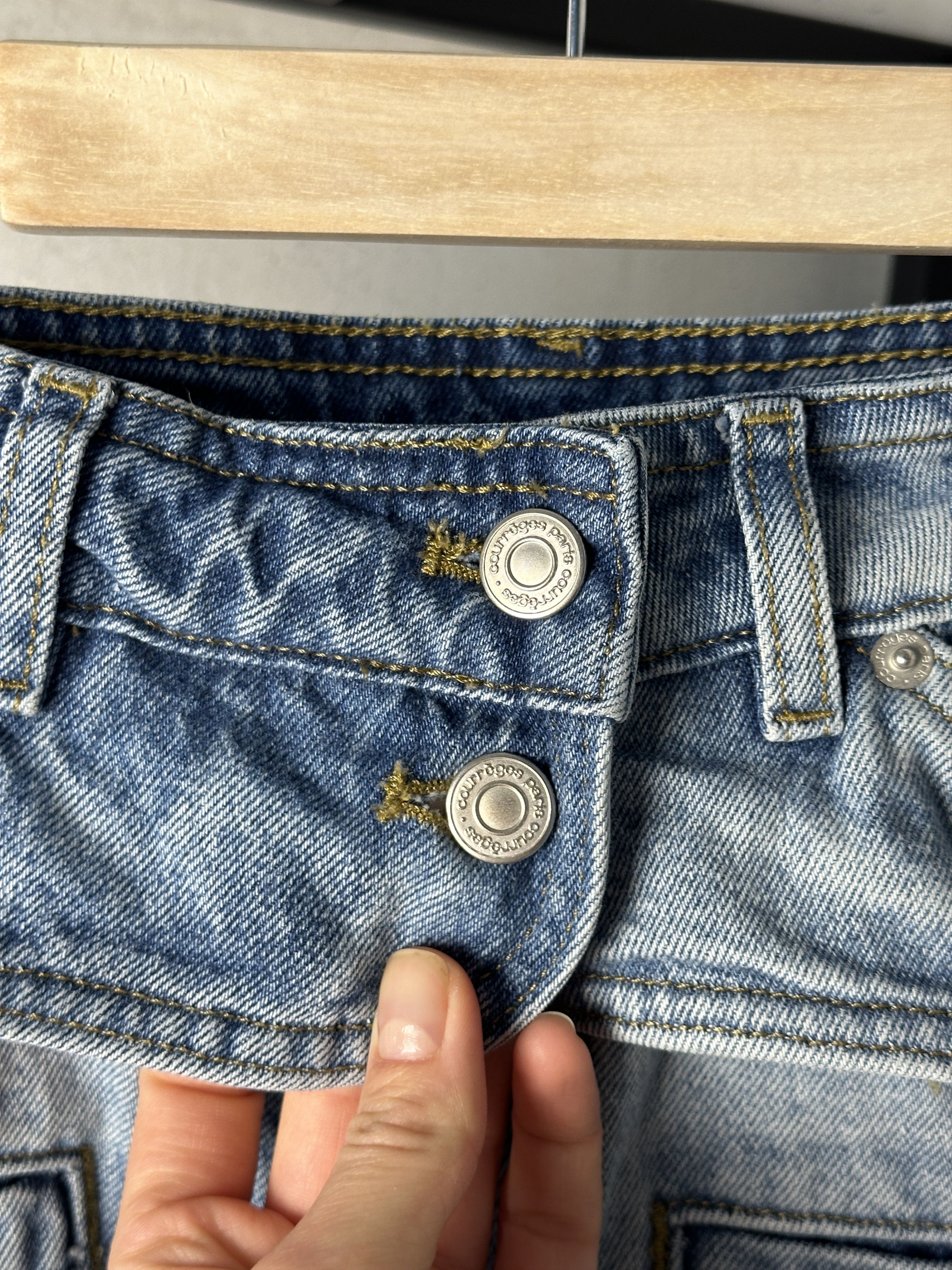 Courreges Solid Color RACER Bootcut Jeans with Adjustable Chaps Straps Size 28" / US 6 / IT 42 - 7 Thumbnail