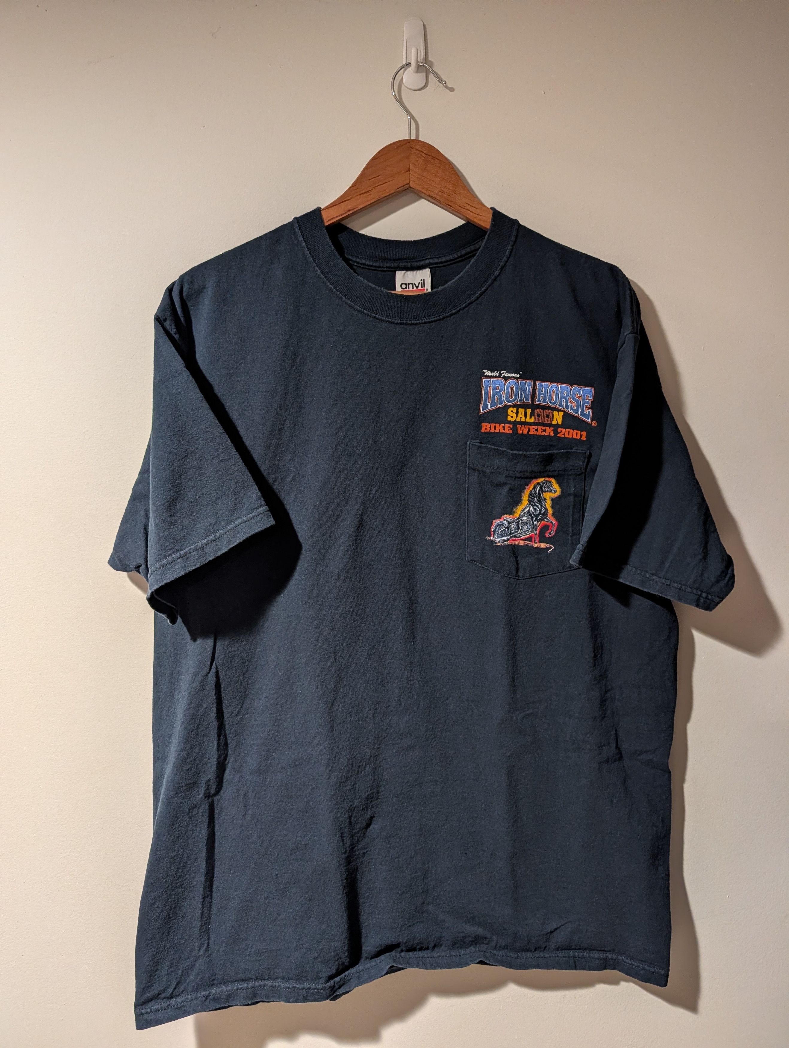 Harley Davidson Vintage 2001 Iron Horse Saloon Bike Week Leader Pack T-Shirt Size US XL / EU 56 / 4 - 3 Thumbnail