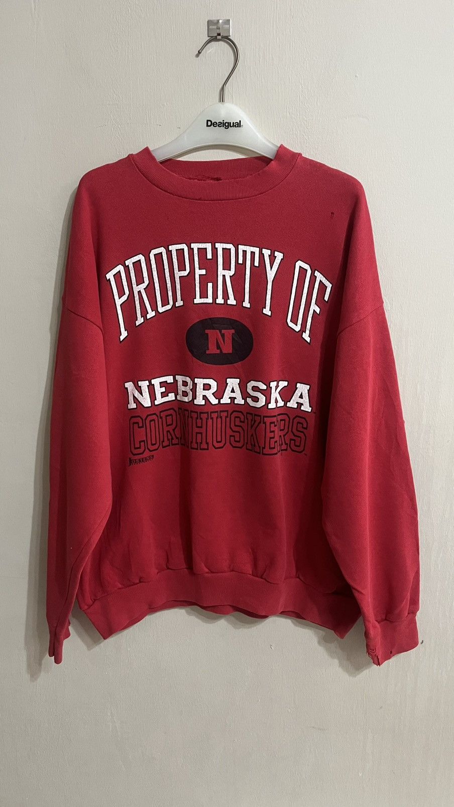 Vintage Vintage Nebraska Distressed Sweater Inspired by Raf Simons Size US XL / EU 56 / 4 - 2 Thumbnail