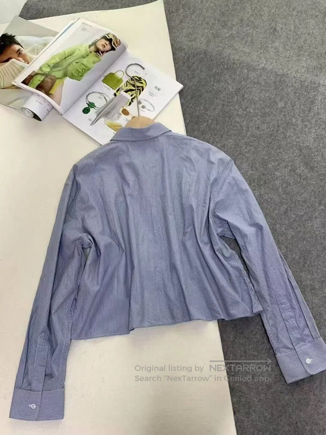 Celine Celine Striped Logo Shirt, Size 40. Size US XXS / EU 40 - 5 Thumbnail
