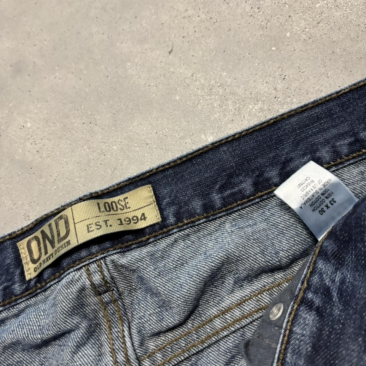 Japanese Brand × Vintage Vintage Y2K Baggy Dark Wash Loose Skater Style Denim Jeans! Size US 33 - 7 Thumbnail