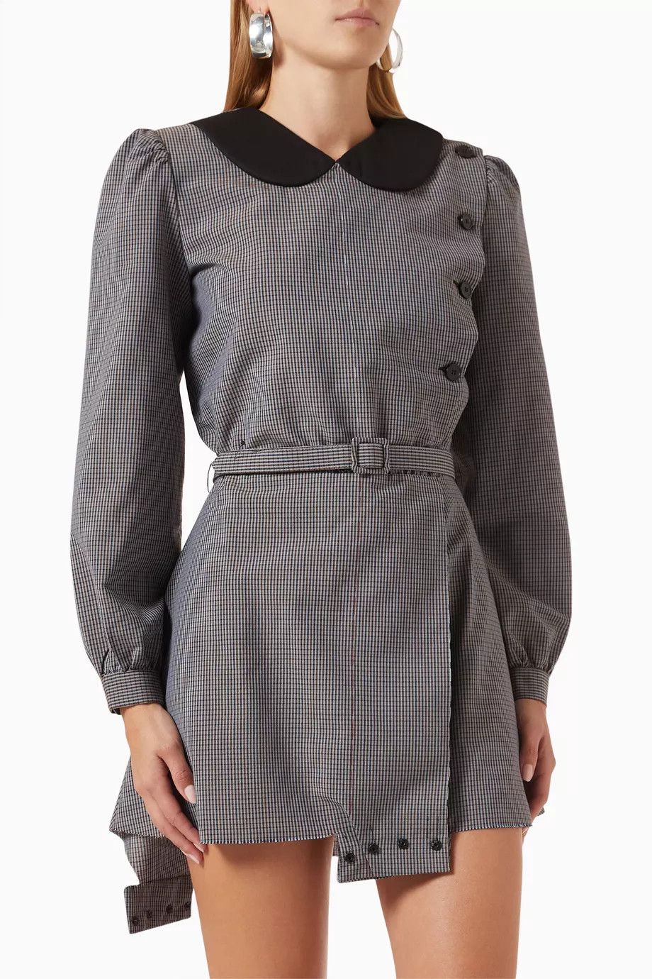 Maison Margiela o1y0625 Mini Dress in Gray/Black Size S / US 4 / IT 40 - 1 Thumbnail