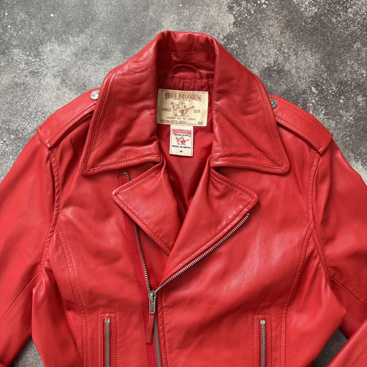 True Religion True Religion Vintage Y2K Leather Moto Jacket Size M / US 6-8 / IT 42-44 - 4 Thumbnail