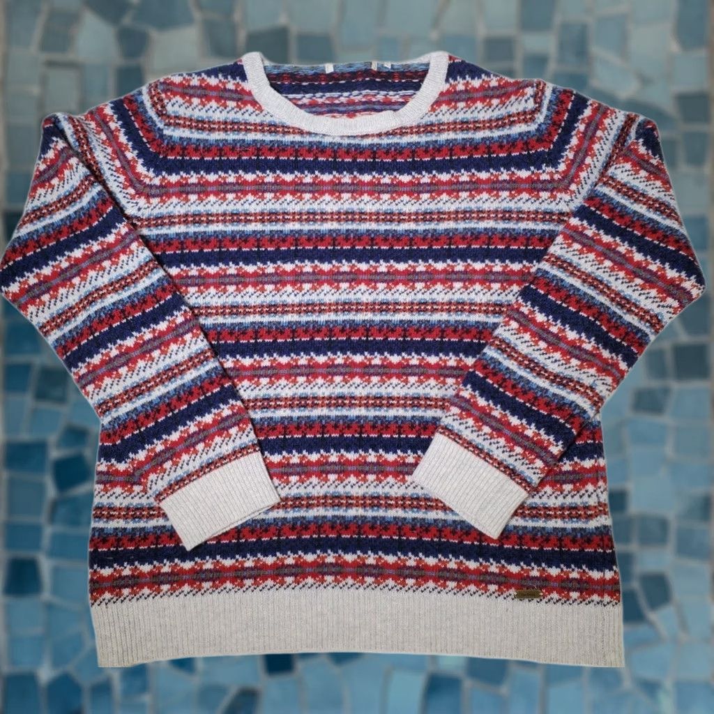 Barbour Barbour Peak Knitted Jumper Classic Soft Wool Blend Fair Isle Sweater Womens M Size M / US 6-8 / IT 42-44 - 1 Thumbnail