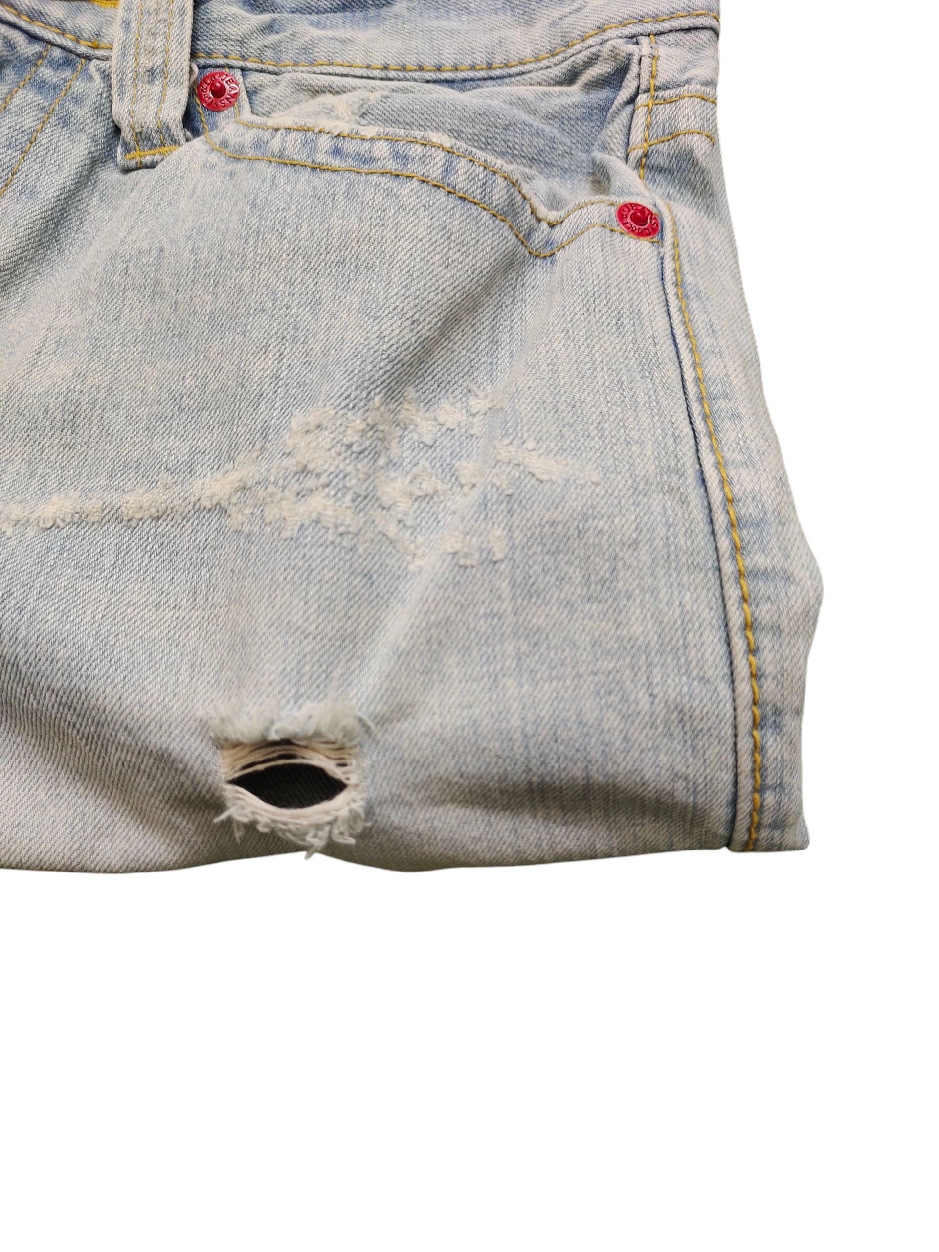 Hysteric Glamour × Undercover Japanese Brand CL Printed Distress Faded Denim Jeans Size US 31 - 14 Thumbnail