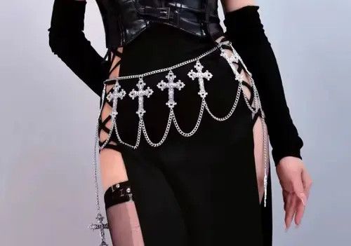 Other "Masumi x Meifa "cyberpunk Gothic Cross Waist Chain Size ONE SIZE - 2 Thumbnail