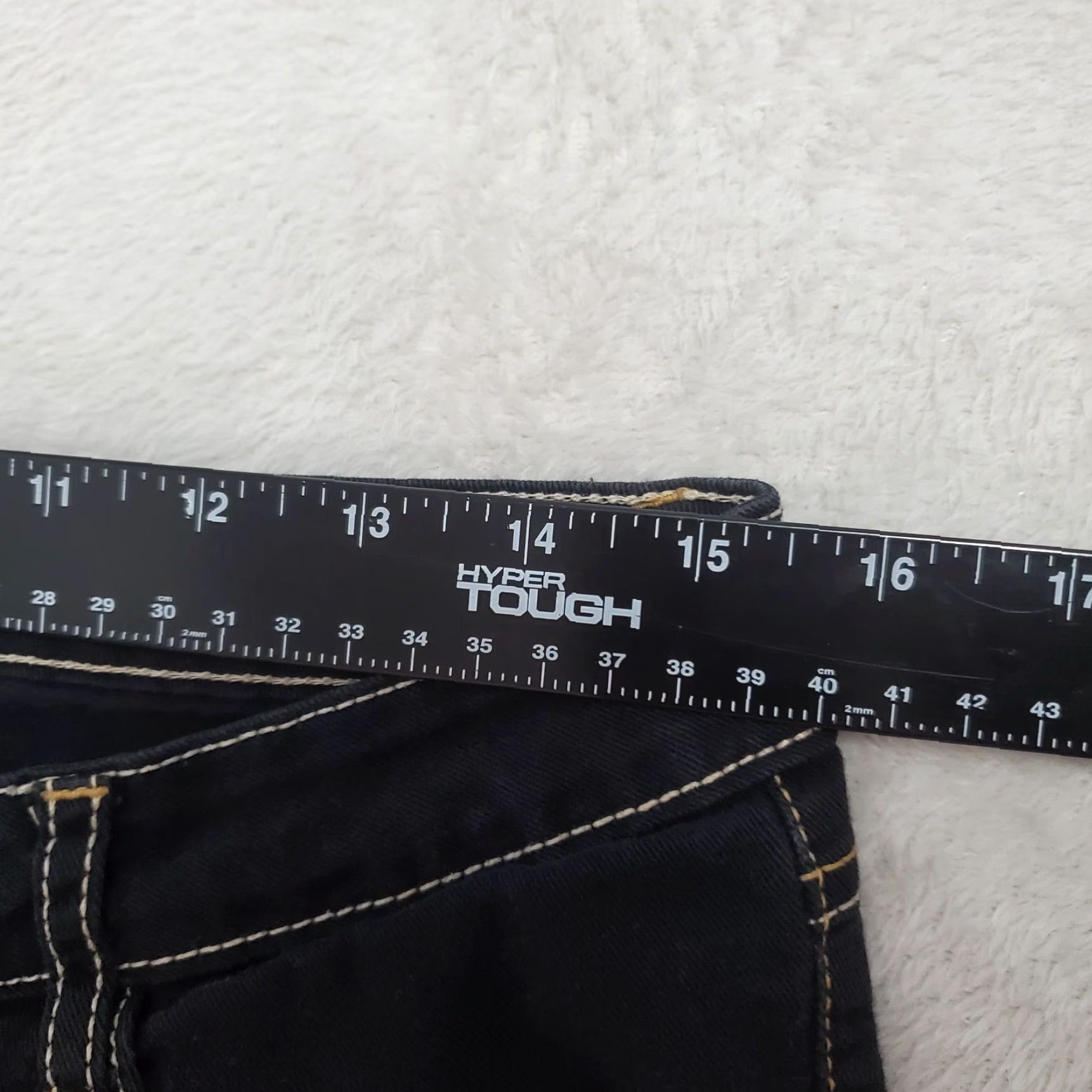 Southpole Southpole Denim Shorts Women 11 Black Embroidered Studded Pockets Stretch 5-Pocket Low Rise 90s Casual Jeans Shorts Womens Size 32" / US 10 / IT 46 - 5 Thumbnail