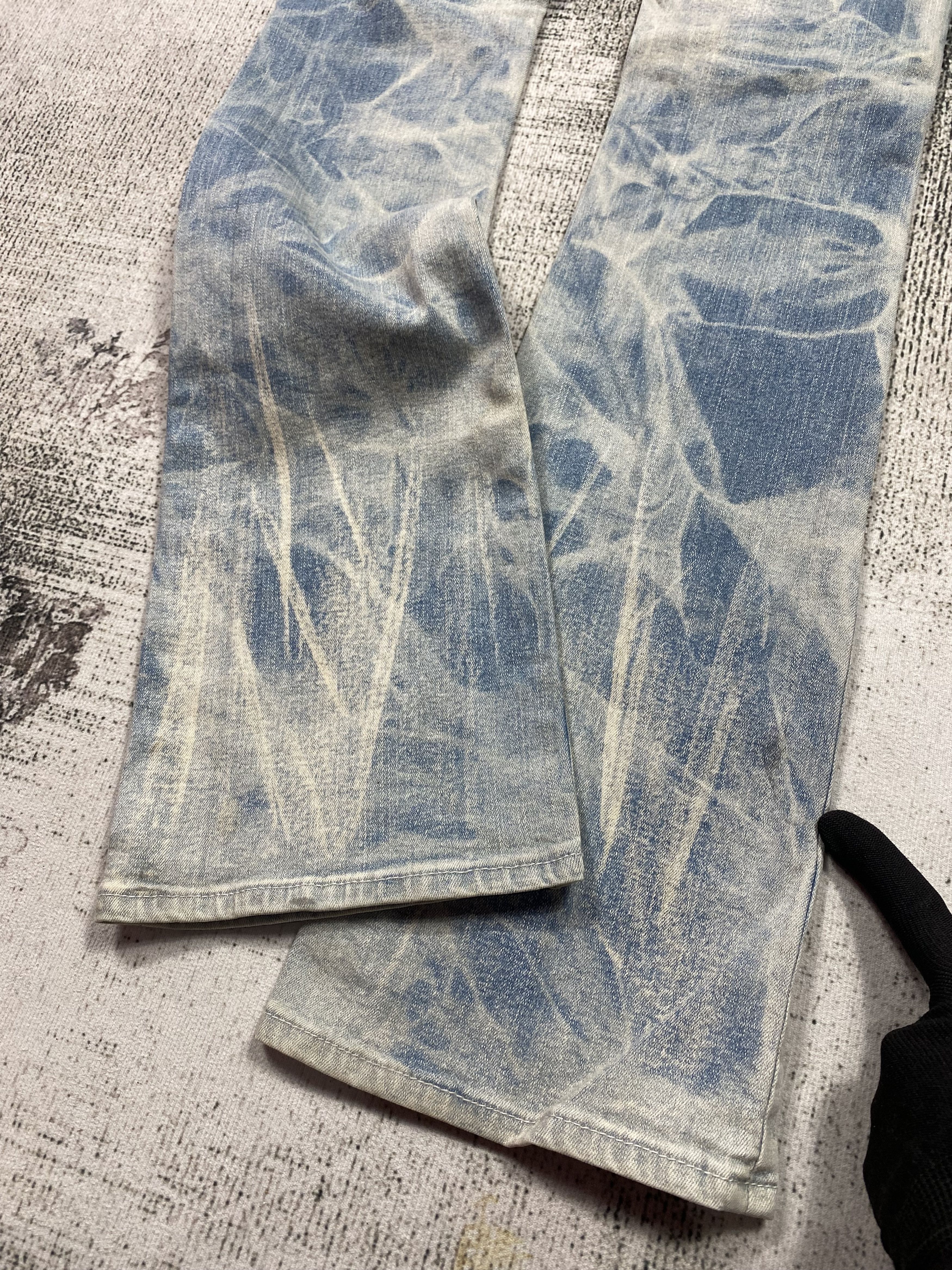 Schlussel SICKS💥Low rise Slim Flared Bootcut Lightning Distressed Size US 30 / EU 46 - 4 Thumbnail
