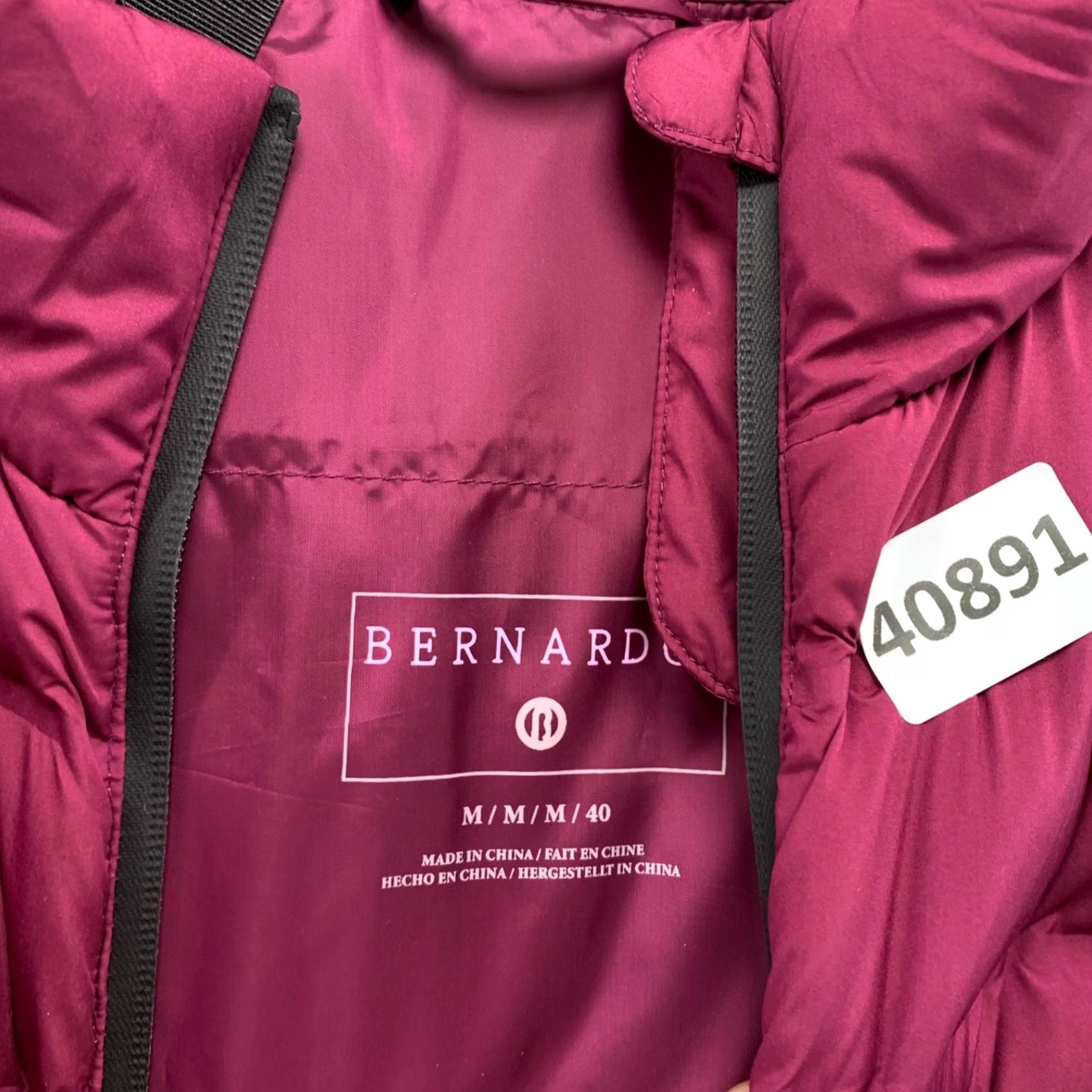 Vintage Bernardo Jacket Womens M Pink Puffer Fuchsia Recycled 5x24 Size M / US 6-8 / IT 42-44 - 3 Thumbnail