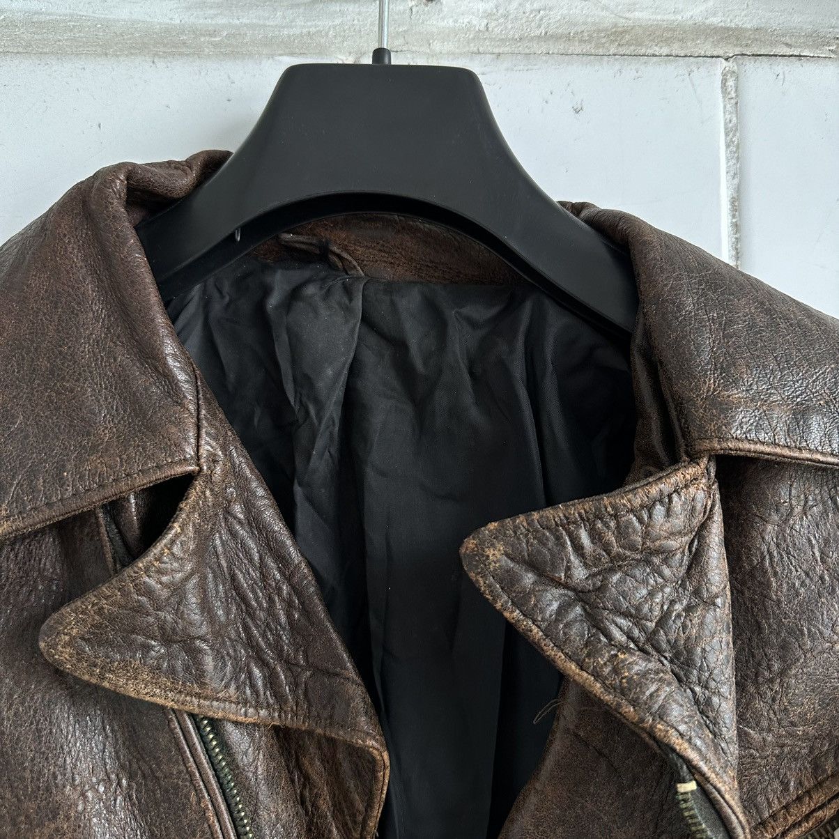 Other Vintage Moto Leather Jacket Distressed Y2K Style USA 90s Size US M / EU 48-50 / 2 - 9 Thumbnail