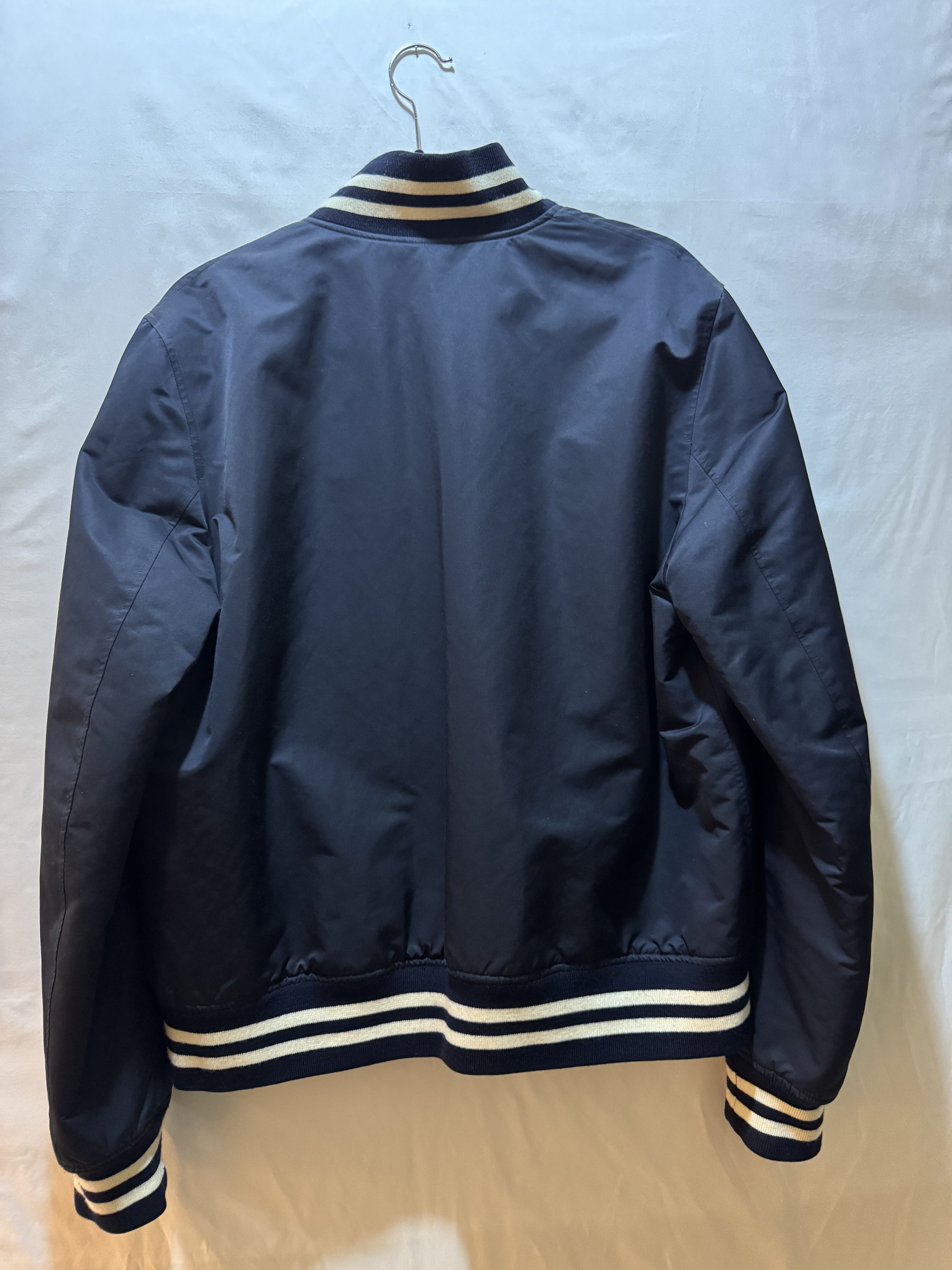 Sandro Navy Quilted Bomber Jacket Size US XL / EU 56 / 4 - 5 Thumbnail