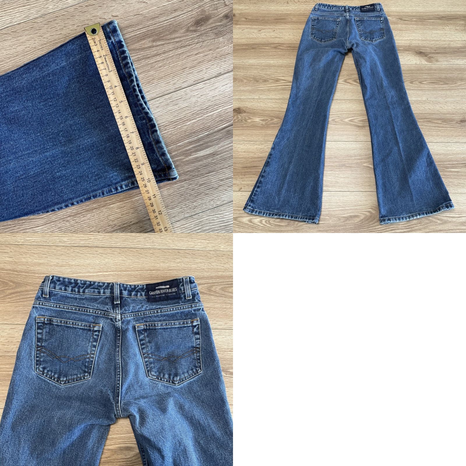 Vintage VINTAGE Canyon River Blues Women's Jeans Flared Denim Size 5 Mid Rise Blue Size 27" / US 4 / IT 40 - 8 Thumbnail