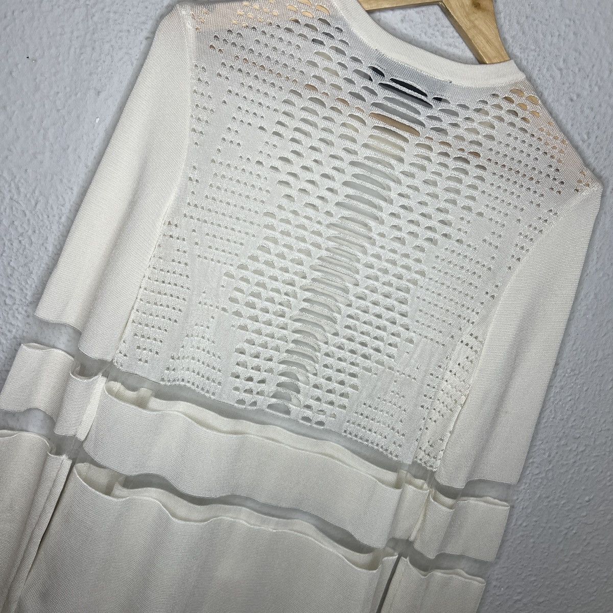 Alexander Wang × Designer × Japanese Brand Alexander Wang Mini Midi Dres Ecru Beige Transparent Size M / US 6-8 / IT 42-44 - 9 Thumbnail