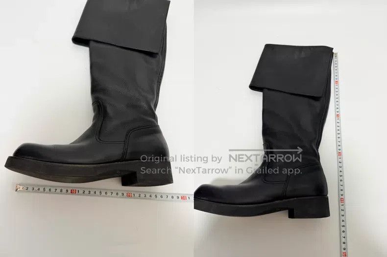 Yohji Yamamoto Yohji Yamamoto High-leg leather boots Size US 5.5 / EU 38 - 9 Thumbnail