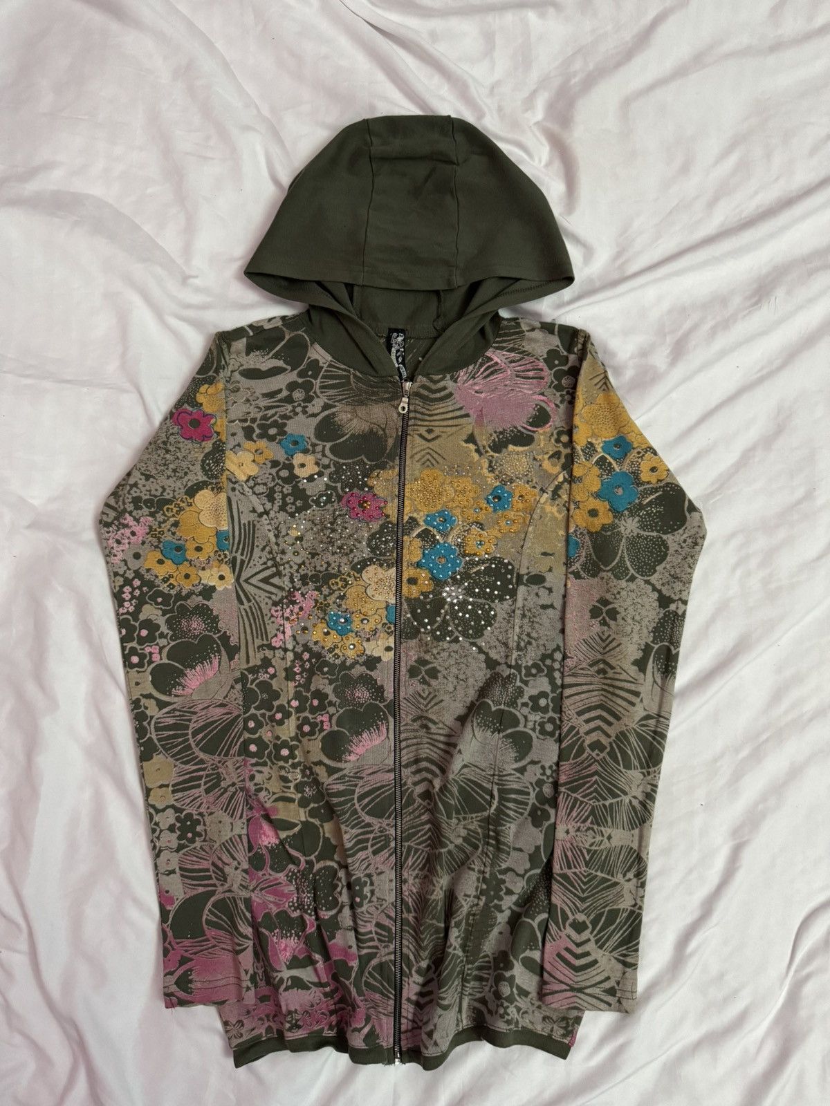 If Six Was Nine × Japanese Brand × Le Grande Bleu (L.G.B.) Floral Sukajan Zip Fur Hoodie Ifsixwasnine Lgb Style Size US L / EU 52-54 / 3 - 1 Thumbnail