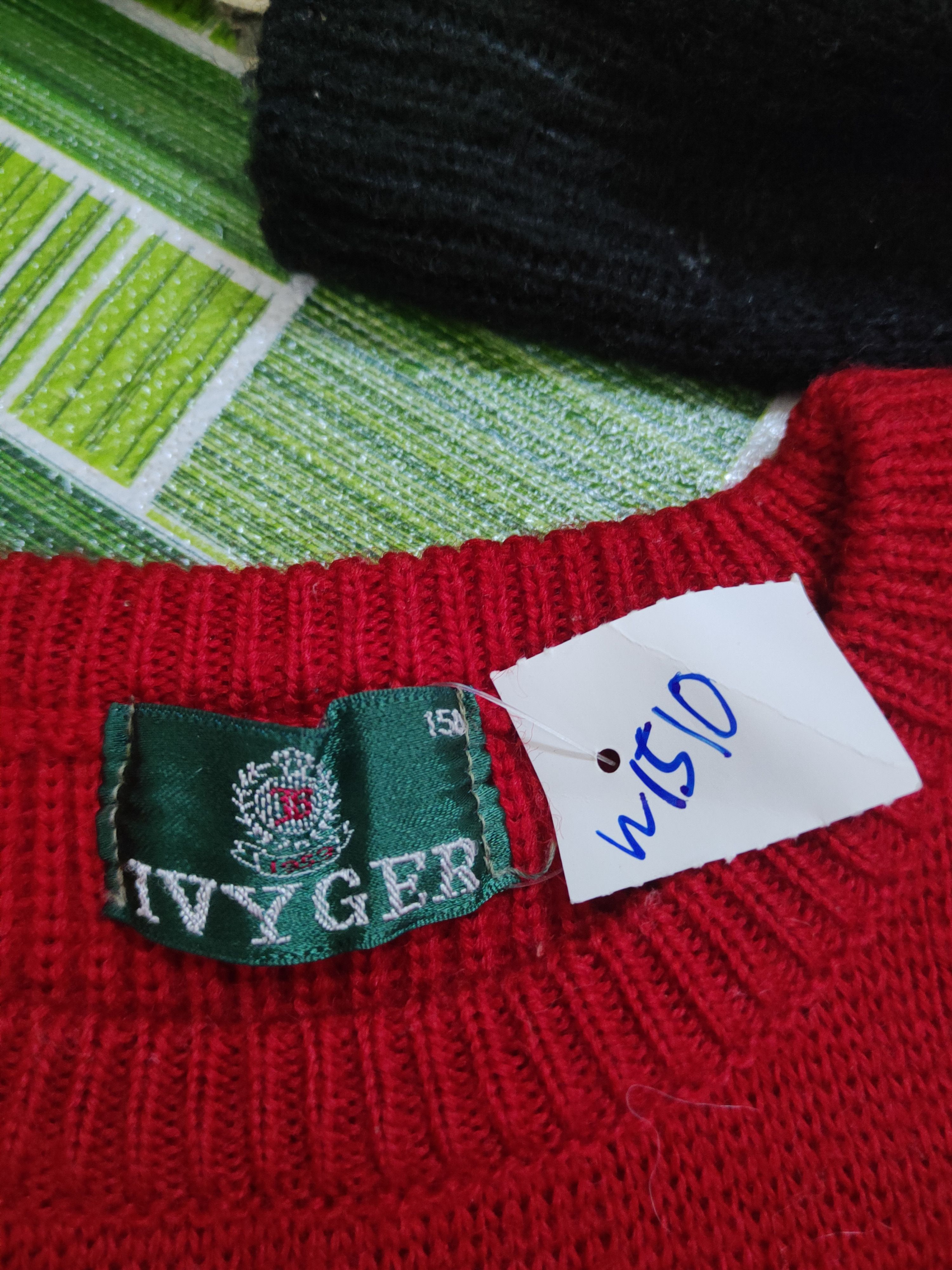 Homespun Knitwear × Japanese Brand × Vintage Ivyger Red Knitwear vintage Sweatshirts #W1510 Size S / US 4 / IT 40 - 11 Thumbnail