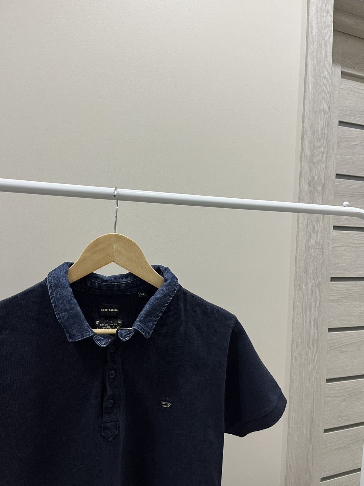 Diesel Vintage Diesel Polo Y2K Collar T Rice Shirt 900 Size US XL / EU 56 / 4 - 2 Thumbnail