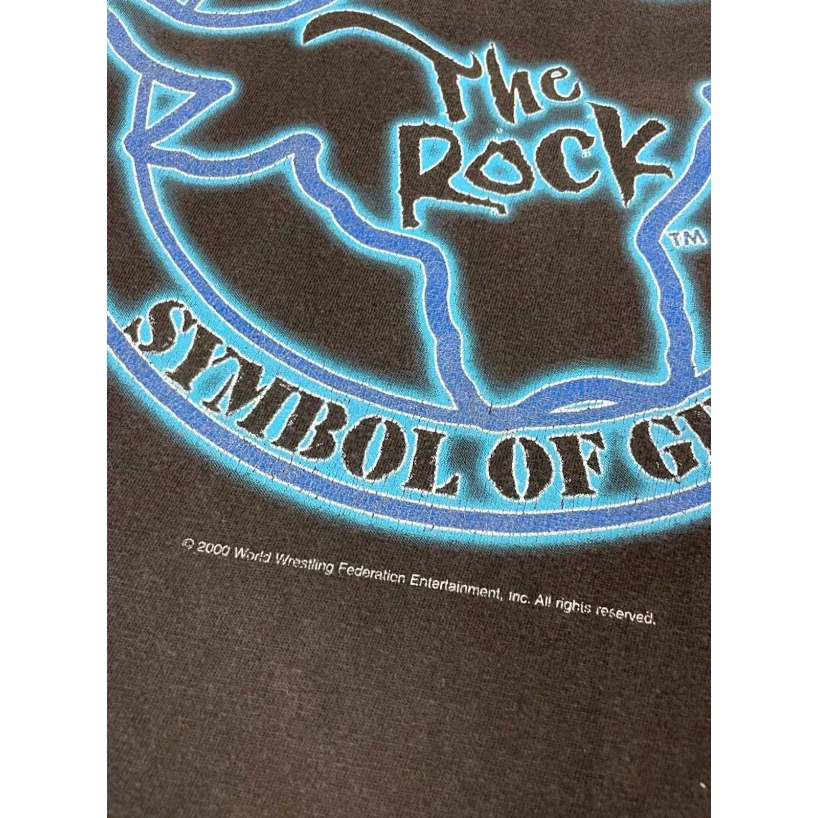 Vintage VINTAGE WWE The Rock Wrestling T-Shirt Men L Black Shirt Size US L / EU 52-54 / 3 - 5 Thumbnail