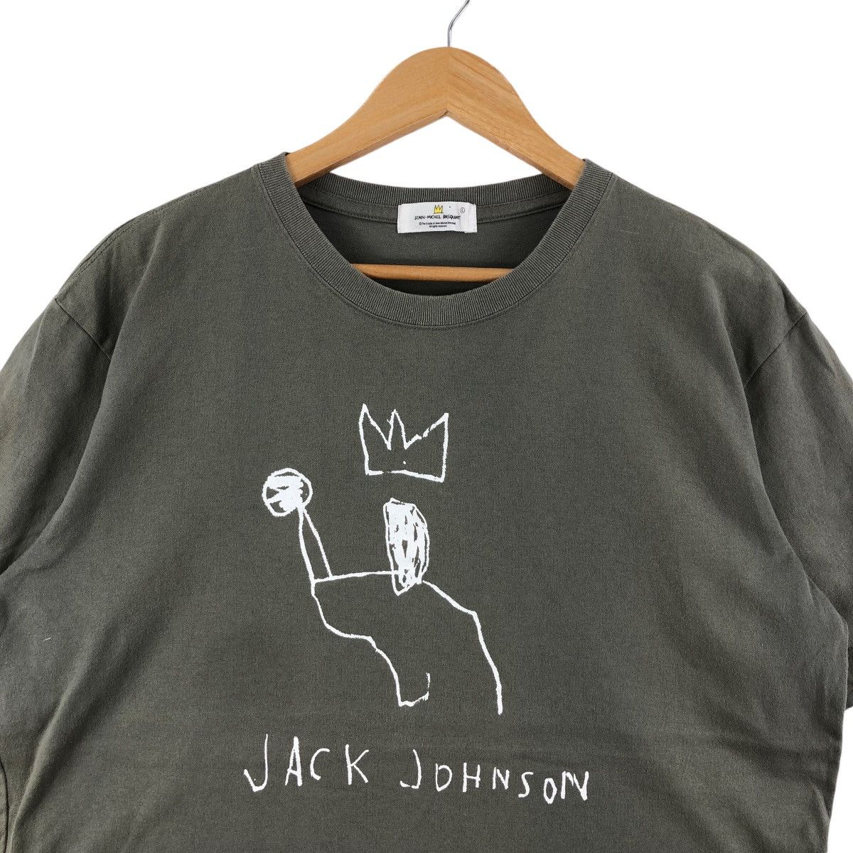 Jean-Michel Basquiat × Vintage Vintage JEAN-MICHEL BASQUIAT Art T-Shirt Jack Johnson Size US L / EU 52-54 / 3 - 2 Thumbnail