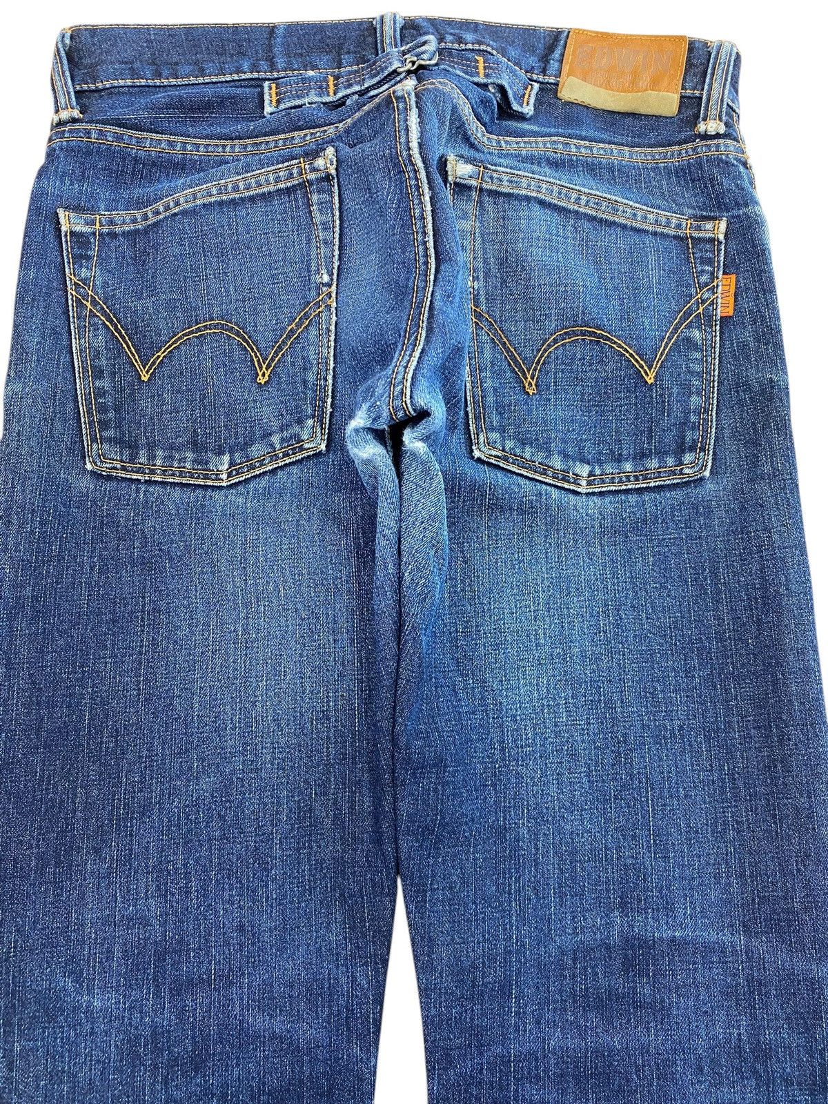 Edwin Edwin X Selvage Blue Wash Whiskered Style Loose Jeans Size US 31 - 4 Thumbnail