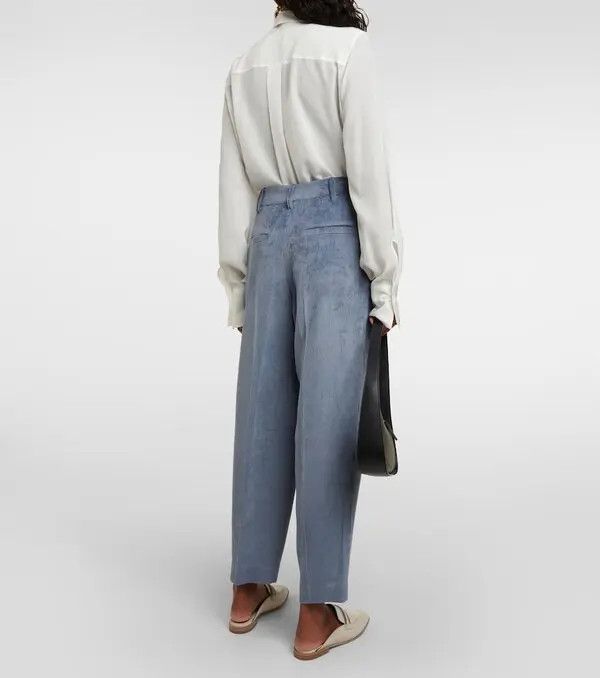 Brunello Cucinelli o1y0725 Casual Pant in Slate Blue Size 26" / US 2 / IT 38 - 4 Thumbnail