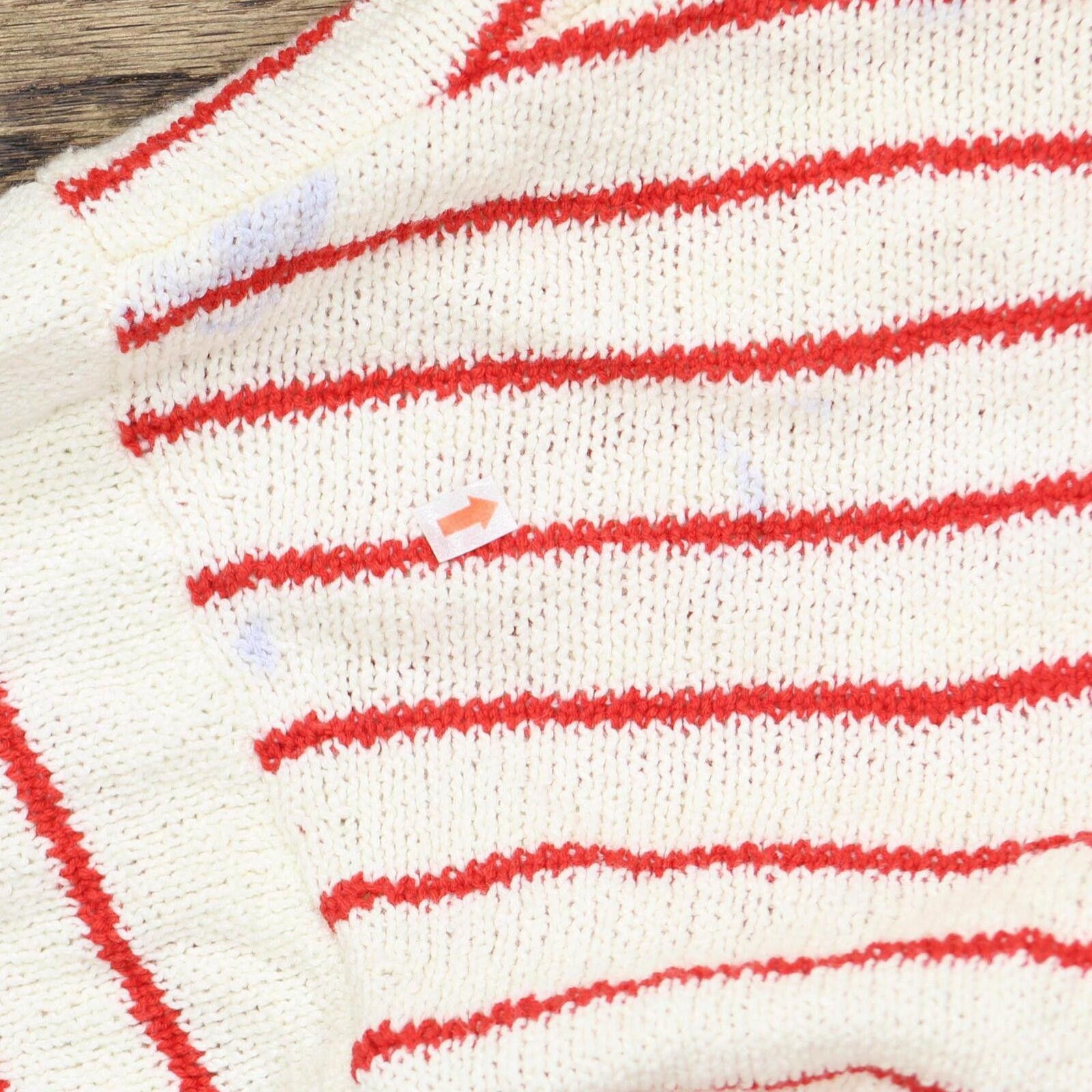 Designer Who What Wear Sleeve Wrap Cardigan Ivory / Red Stripe 2XL Size XXL / US 16-18 / IT 52-54 - 3 Thumbnail