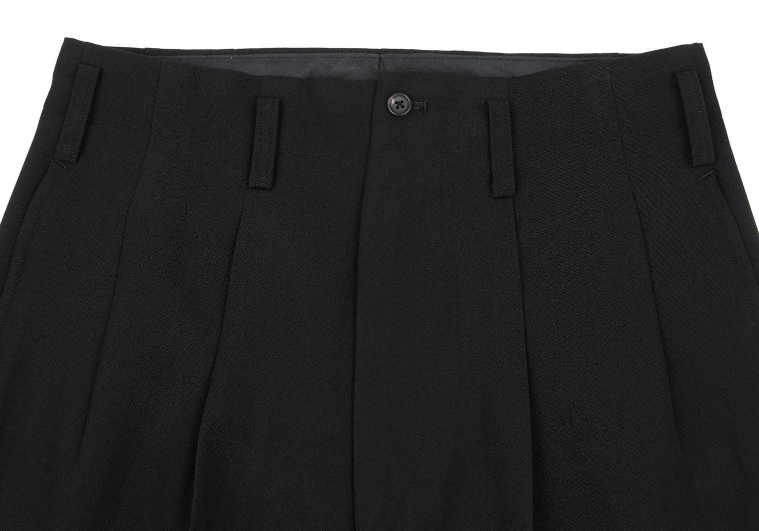 Yohji Yamamoto Yohji Yamamoto Wool Gabardine Trousers Black Size US 30 / EU 46 - 2 Thumbnail