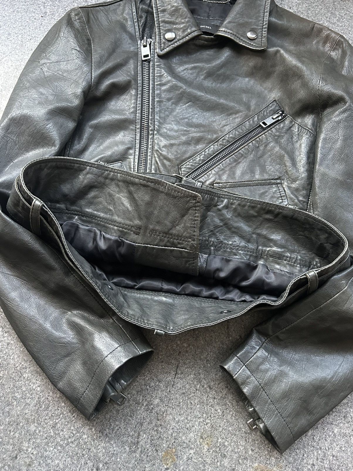 Diesel Vintage Diesel Avantgarde Leather Biker Jacket Size S / US 4 / IT 40 - 10 Thumbnail