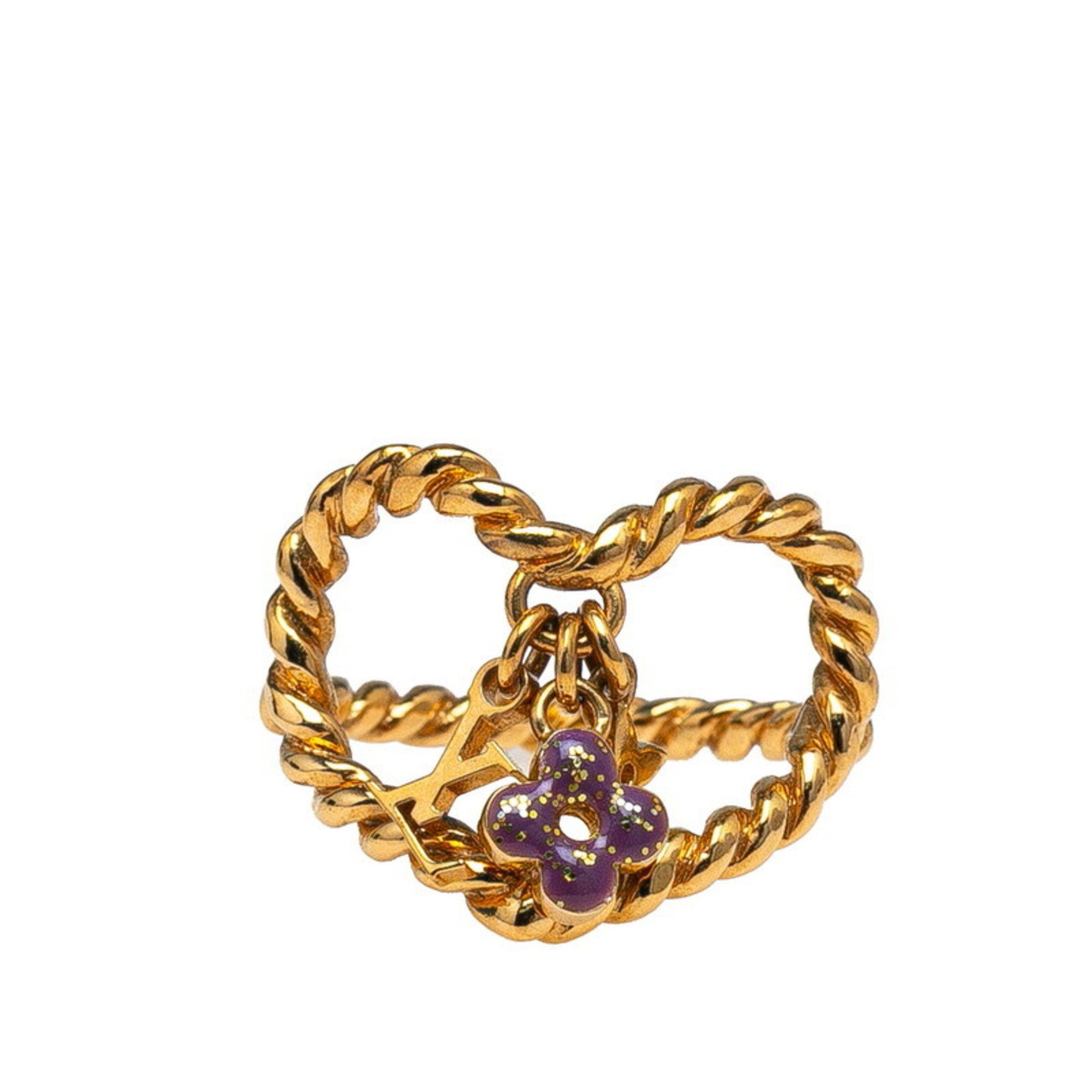 Louis Vuitton Berg Sweet Monogram In My Heart Ring M65854 Gold Plated Women's LOUIS VUITTON