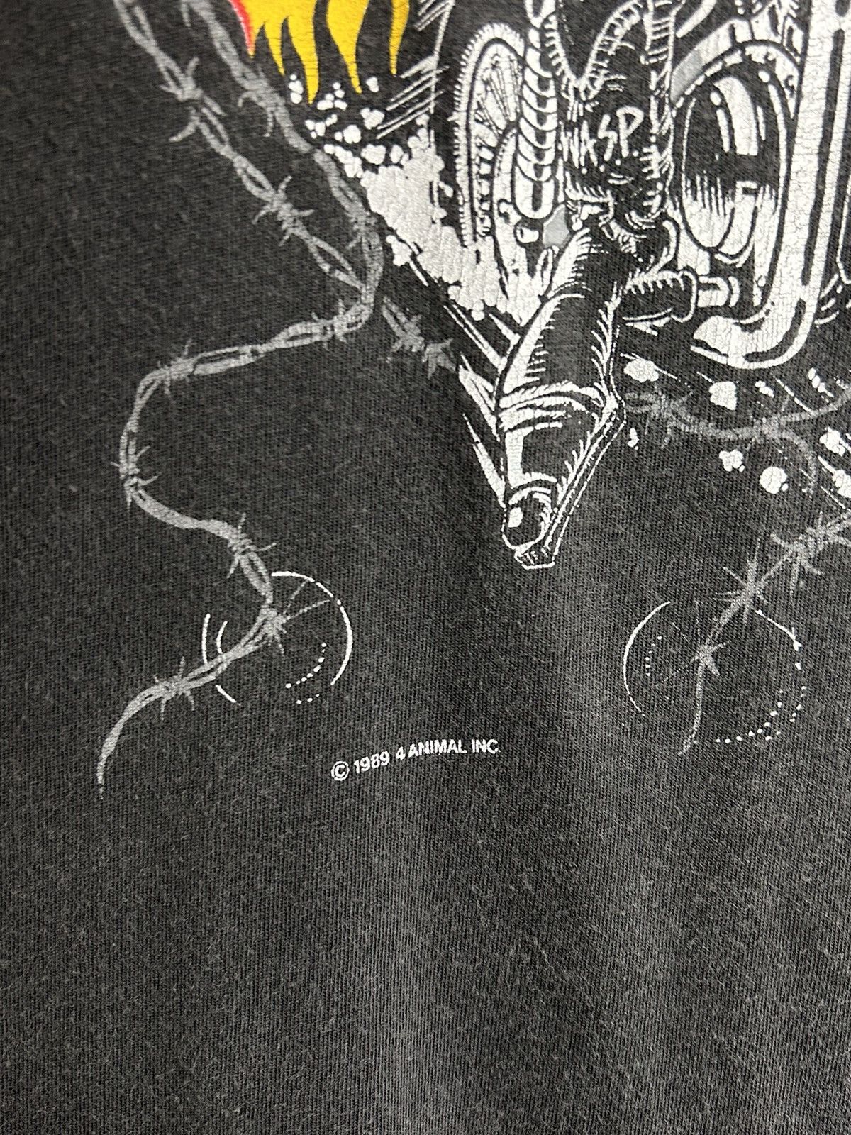 Band Tees × Vintage 80s Vintage WASP 1989 4 Animal Motherfucking Man T-Shirt Size US L / EU 52-54 / 3 - 4 Thumbnail