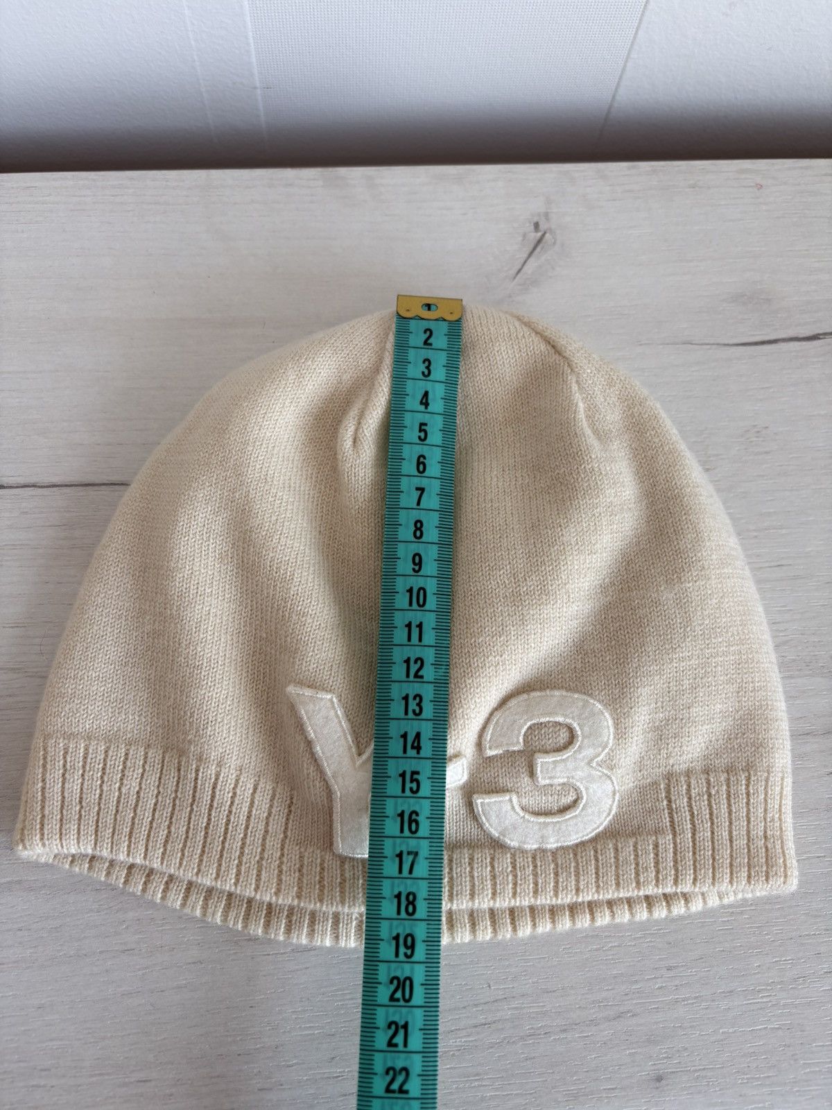 Yohji Yamamoto Y-3 Yohji Yamamoto Knit Beanie Hat & Gloves Set Cream Size S Size ONE SIZE - 19 Thumbnail