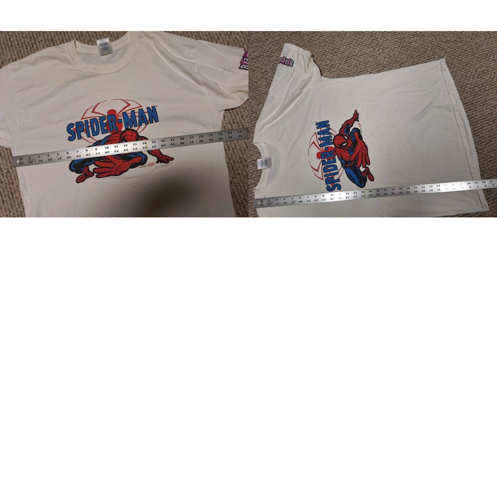 Vintage VINTAGE Marvel Spider Man Movie Cartoon TV Promo Retro T-Shirt Men L White Comics 2002°C Size US L / EU 52-54 / 3 - 8 Thumbnail
