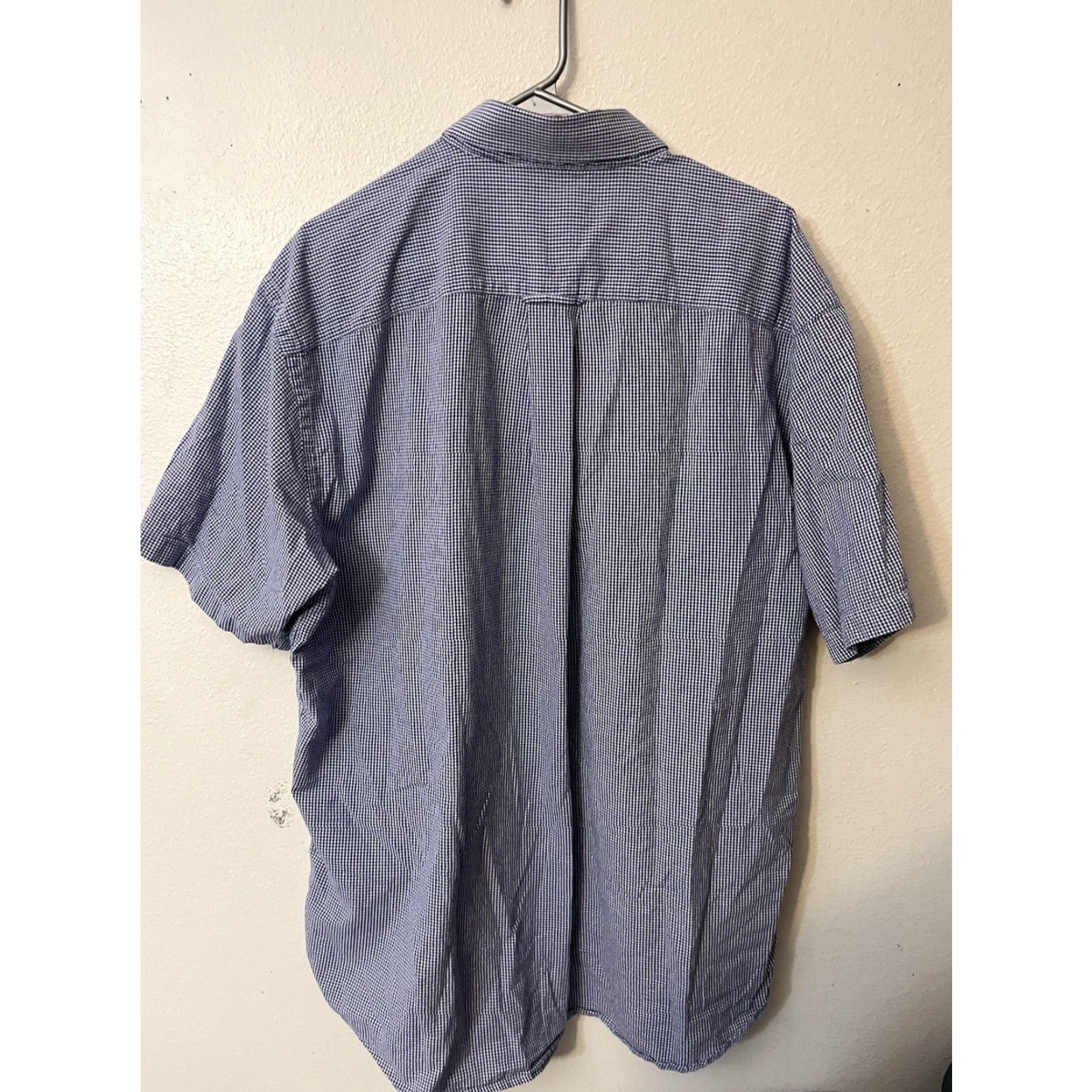 Orvis Orvis Shirt Mens XL Blue Gingham Short Sleeve Button-Up Collared Cotton Fits Regular Mens Size XL Size US XL / EU 56 / 4 - 2 Thumbnail
