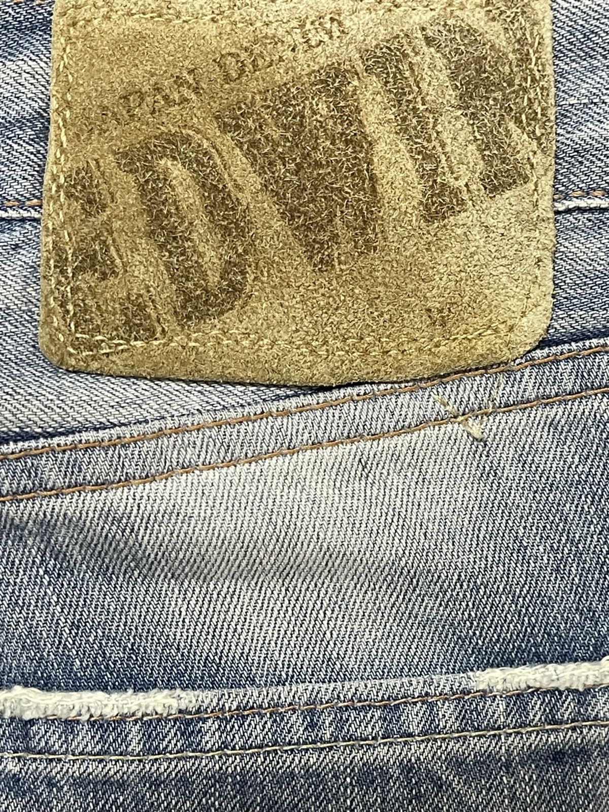 Edwin Vintage Edwin Blue Faded Wash Distress Wide Leg Jeans Size US 32 / EU 48 - 9 Thumbnail