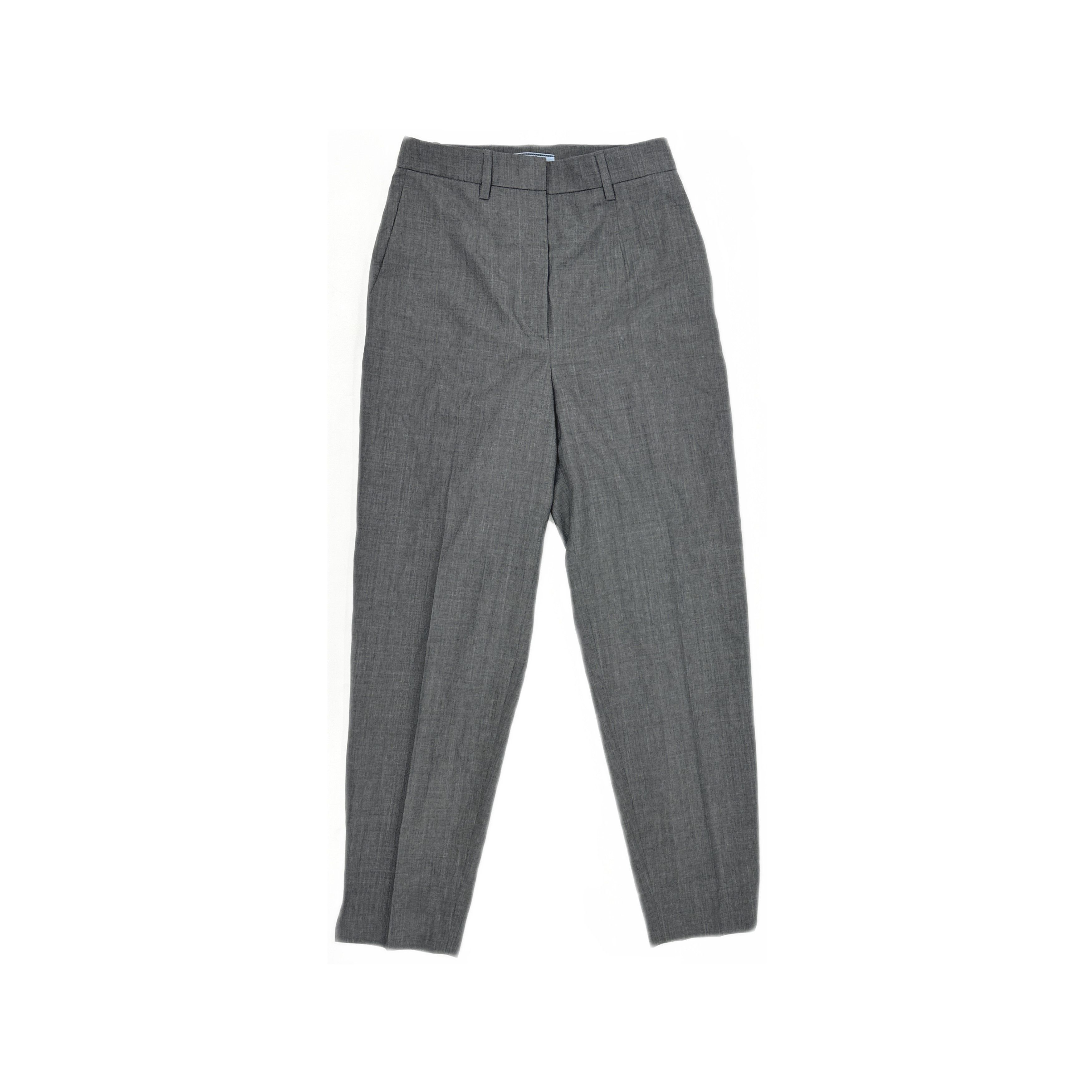 Prada Prada Grey Wool Pants Size 38 Size 26" / US 2 / IT 38 - 1 Thumbnail