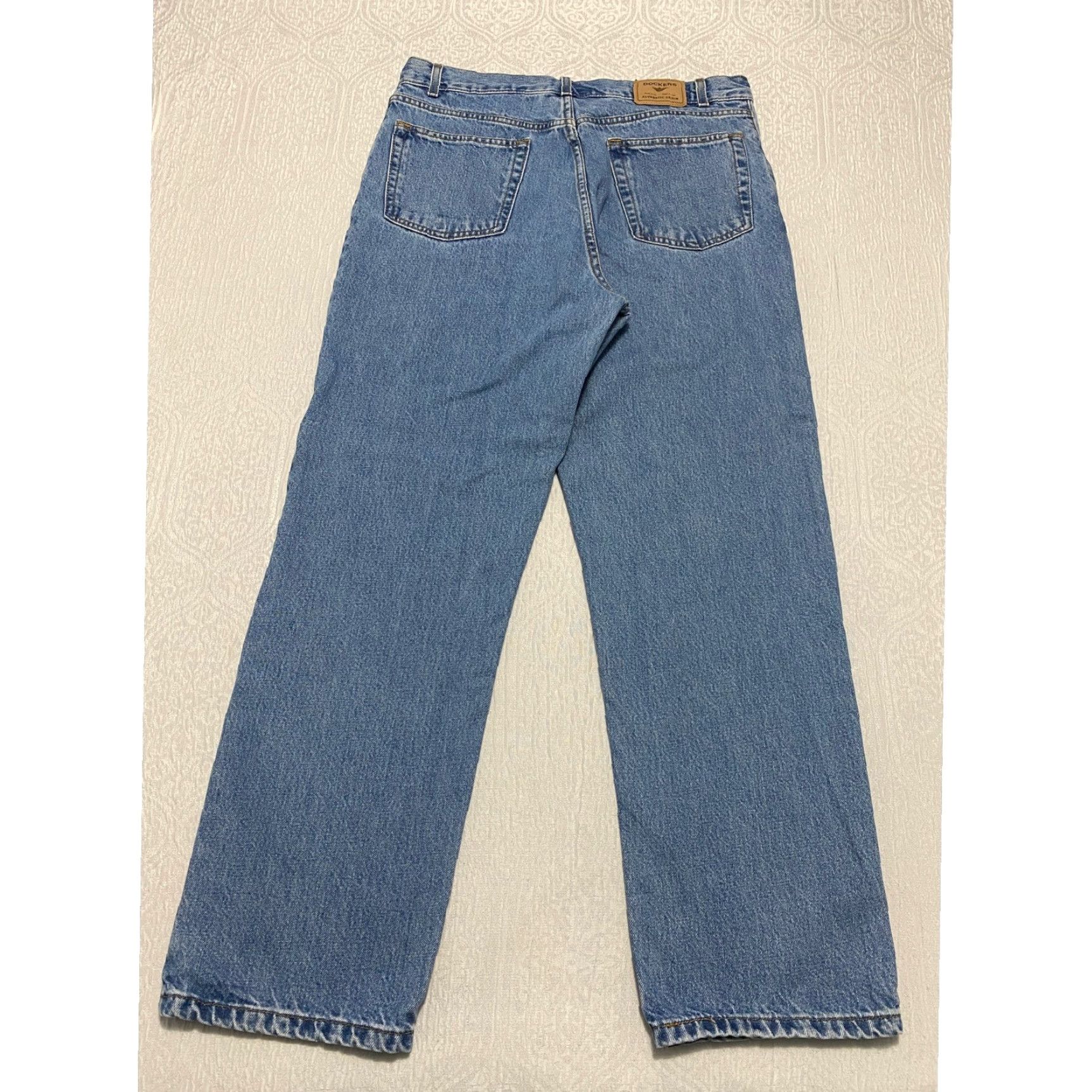 Dockers VINTAGE Dockers Jeans Relaxed Fit Men’s 36x32 Blue Straight Denim 5-Pocket Design Cotton Mens Size US 36 / EU 52 - 6 Thumbnail