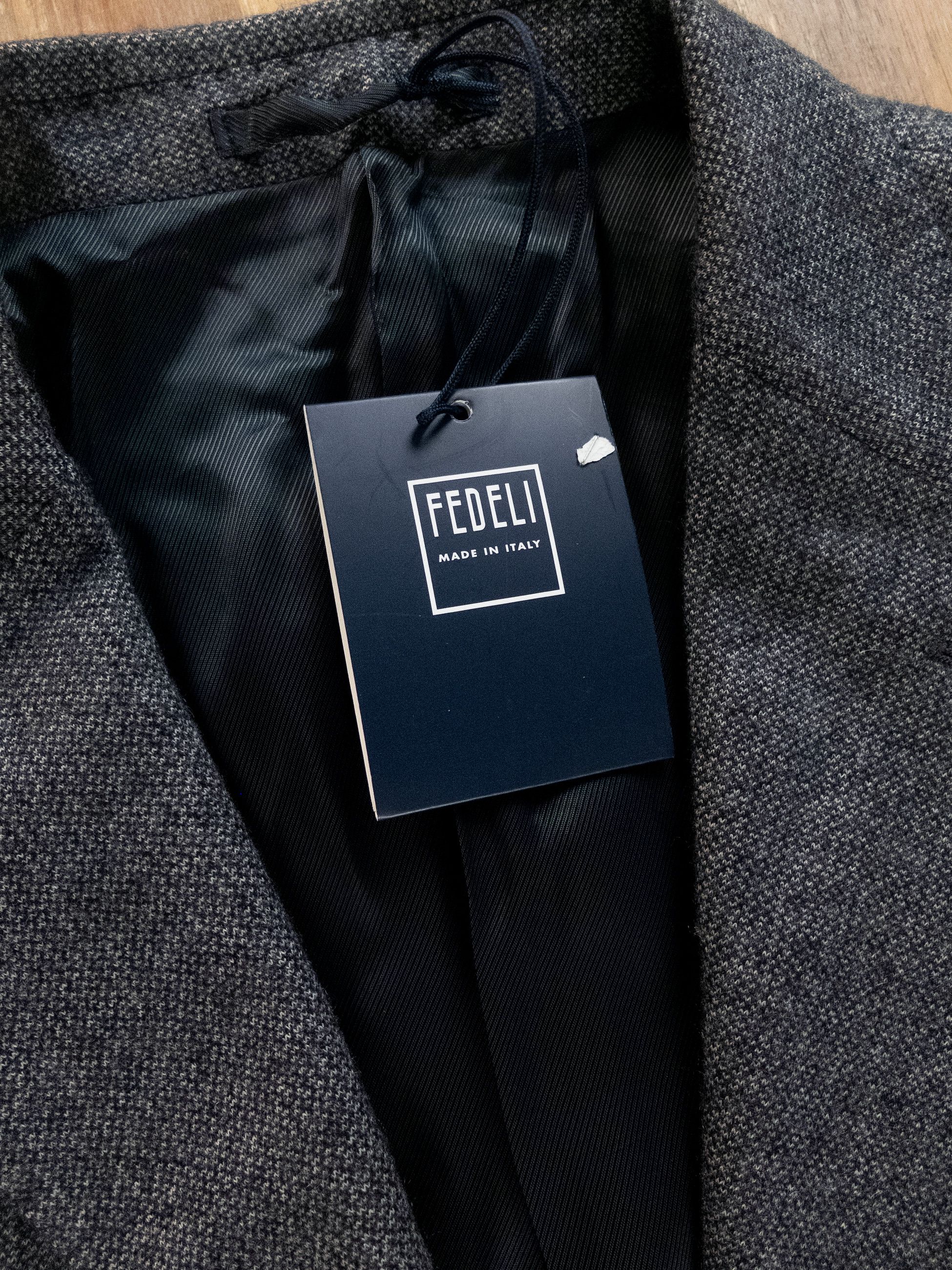 Fedeli FEDELI dark gray cashmere cotton sportcoat 46 56 Size 46R - 5 Thumbnail